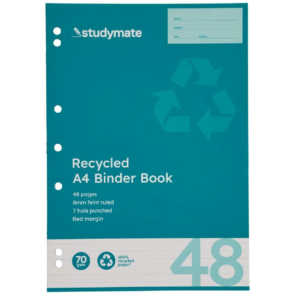3 Studymate A4 70gsm 8mm Ruled Binder Book 48 Page, 3 of 3