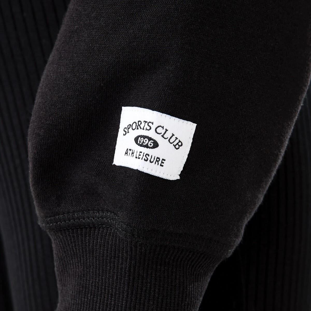 6 Cropped Zip Through Hoodie Black, 6 of 10