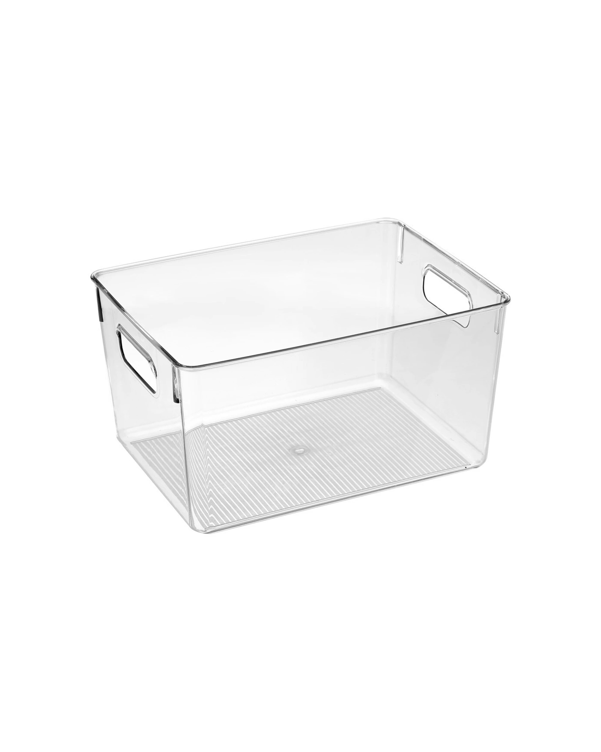 3 3x Boxsweden Crystal Storage Container - Large Handles Plastic 28x20x15cm
 - plain, 3 of 3