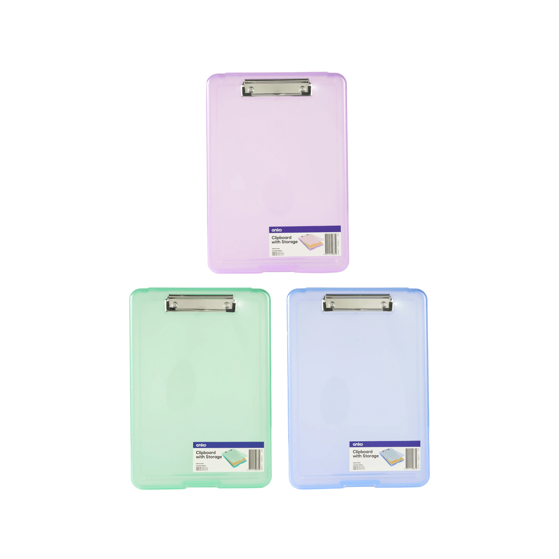 3 Clipboard with Storage - Assorted, 3 of 3