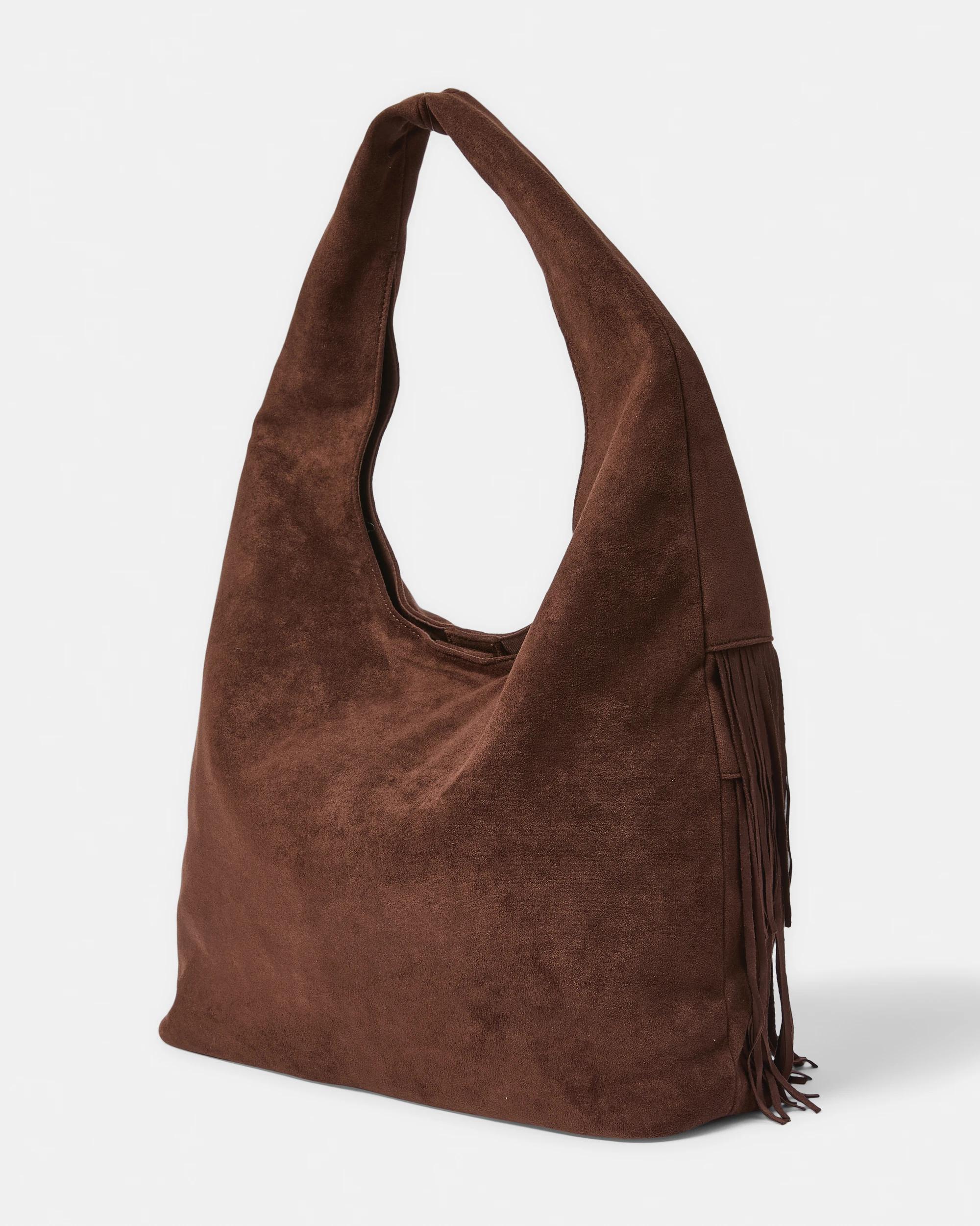 2 Fringe Shoulder Bag Deep Fudge, 2 of 7