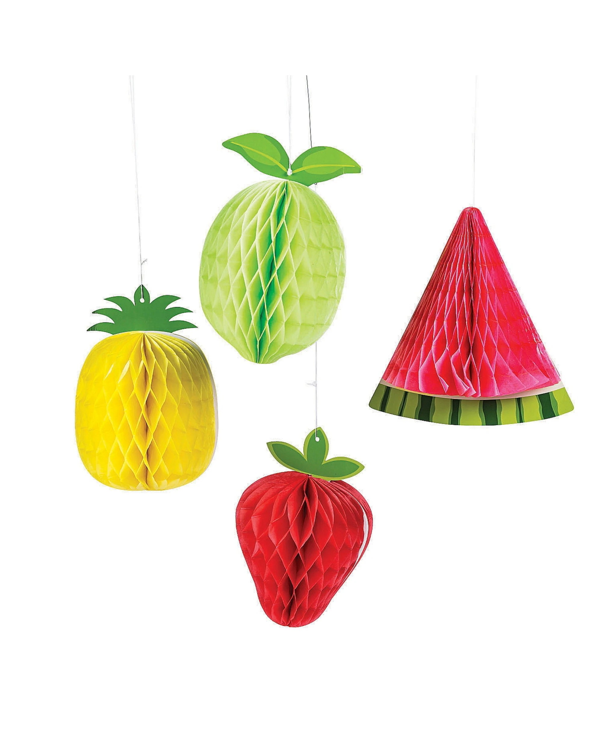 1 Partyrama Tutti Frutti Honeycomb Hanging Decorations Set of 4, 1 of 1