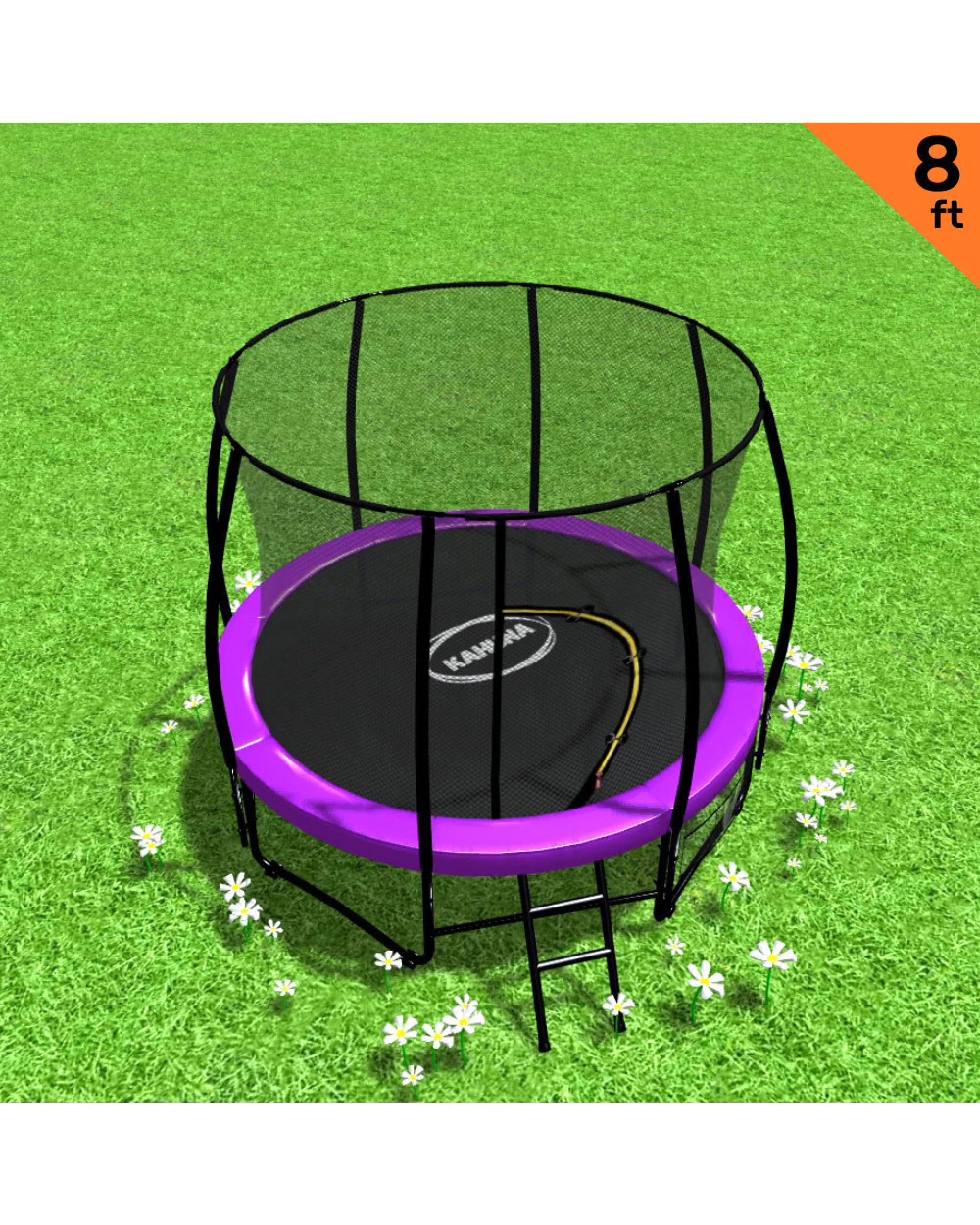 2 Kahuna Trampoline 8 Ft Round Outdoor - Purple, 2 of 6