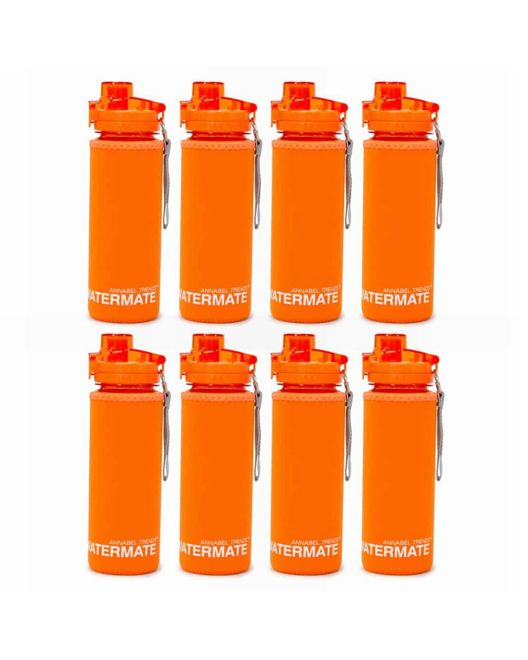 1 Annabel Trends Watermate Neoprene Drink Bottle Cover 8 Pack For 550ml Bottles - Orange, 1 of 2