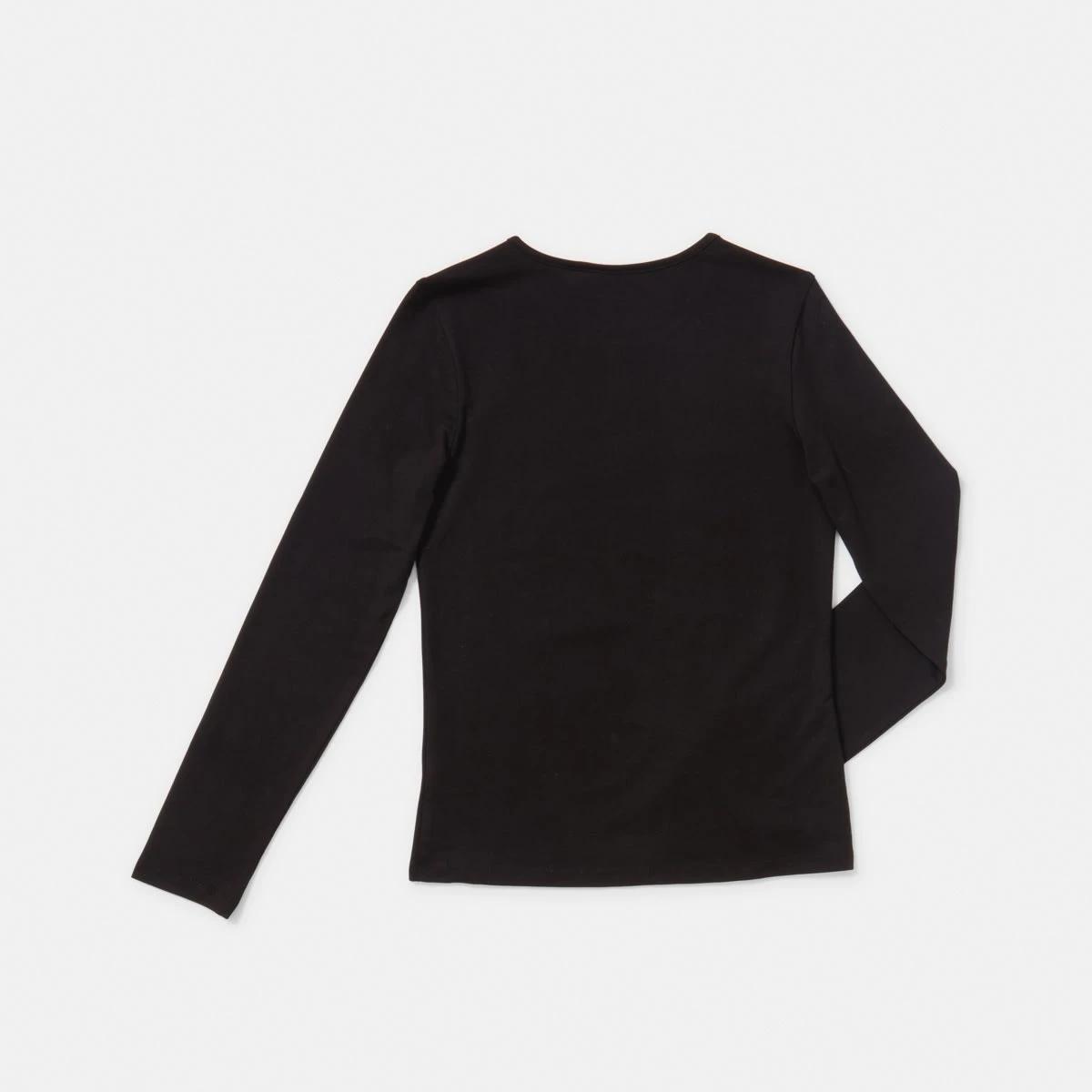8 Plain Long Sleeve Top Black, 8 of 8