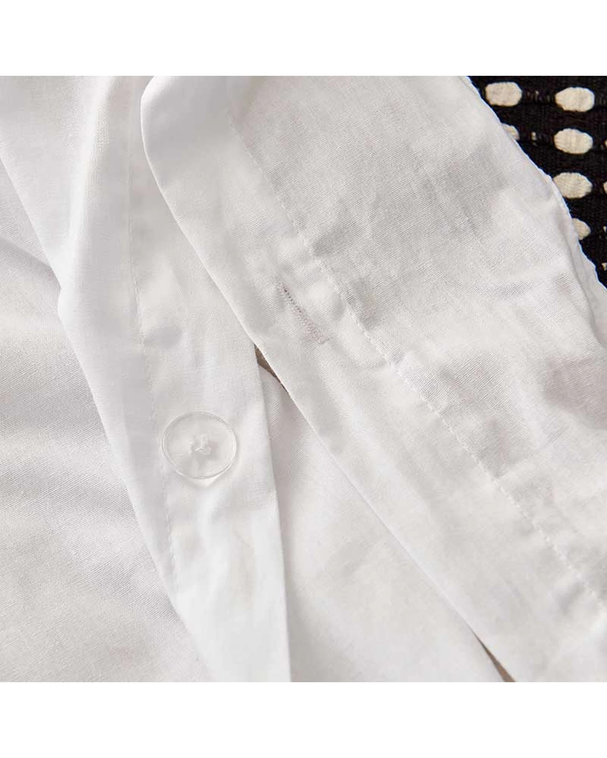 6 Cotton More 100% Cotton Seersucker Pattern Quilt Doona Cover King - White, 6 of 7