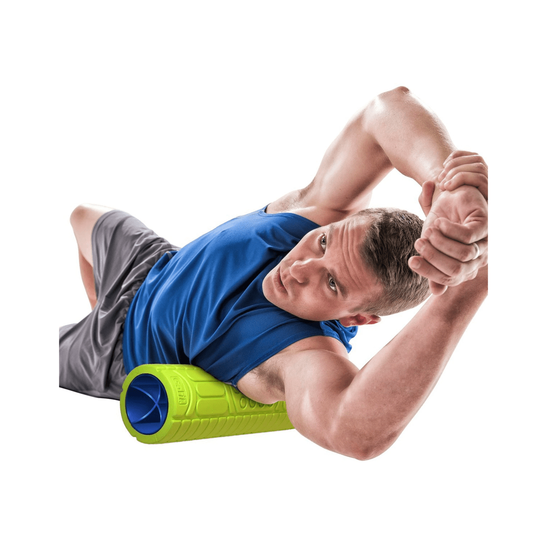 5 GoFit 18 Inch Massage Go Roller UltraFin Core Firm Denser Foam Recovery - Green, 5 of 6