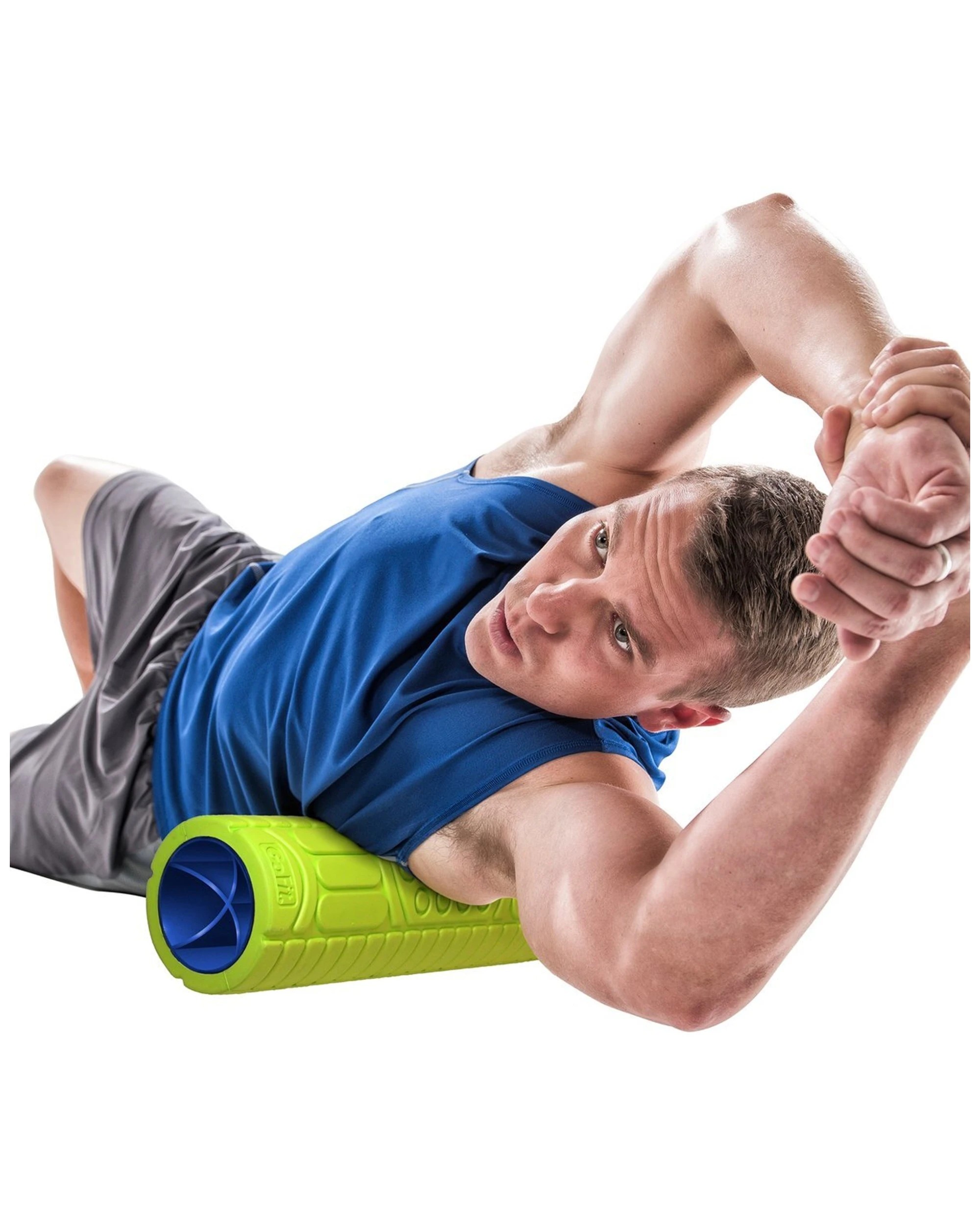 5 GoFit 18 Inch Massage Go Roller UltraFin Core Firm Denser Foam Recovery - Green, 5 of 6