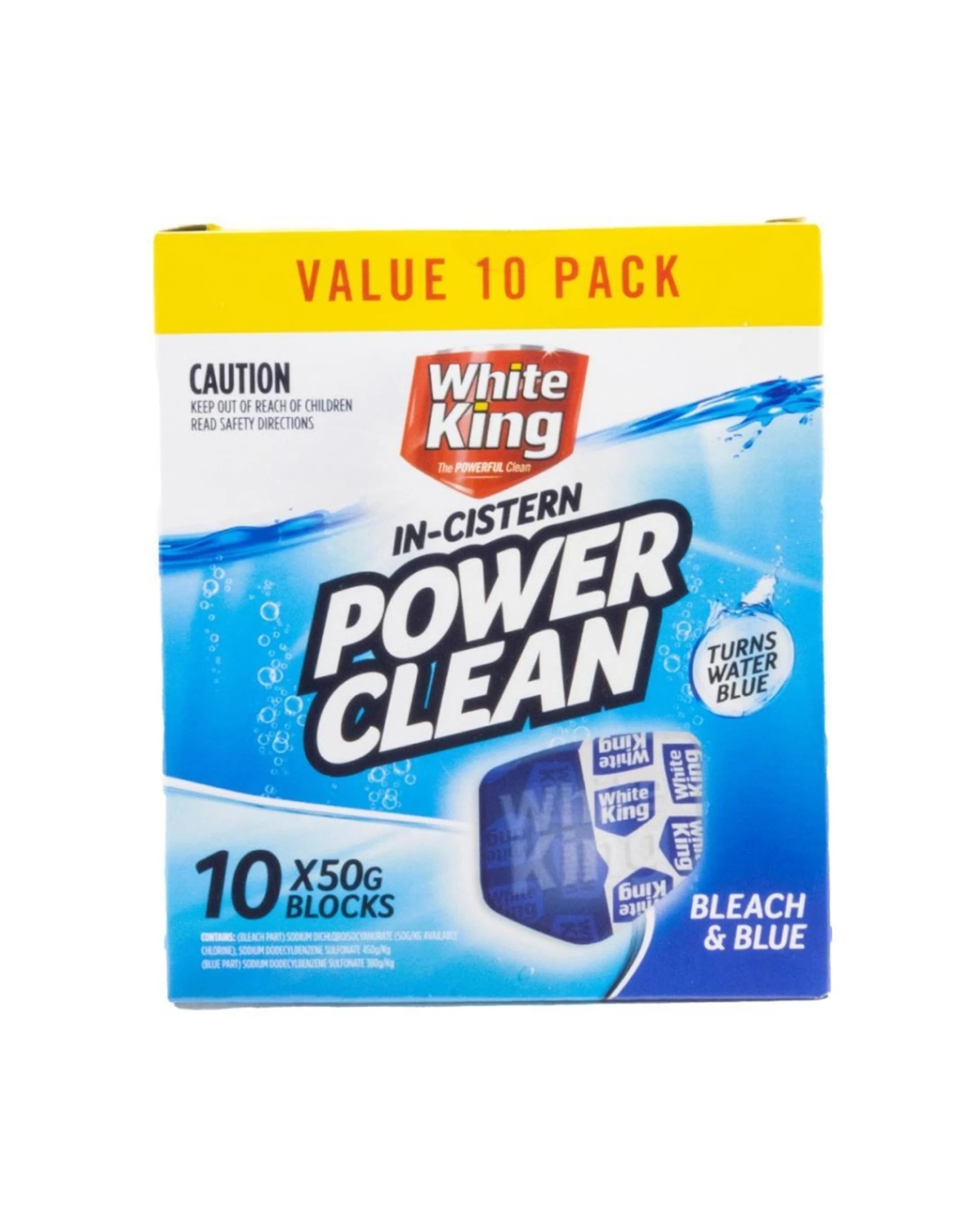 2 White King 4x10pc In Cistern Power Clean Toilet Blocks Value Pack 50g - Multi, 2 of 5