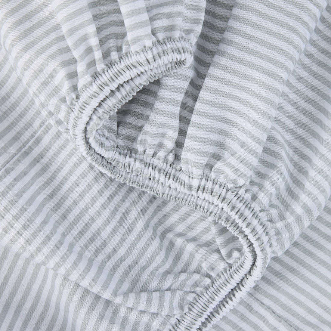 4 2 Pack Cotton Fitted Bassinet Sheets - White and Stripe, 4 of 6