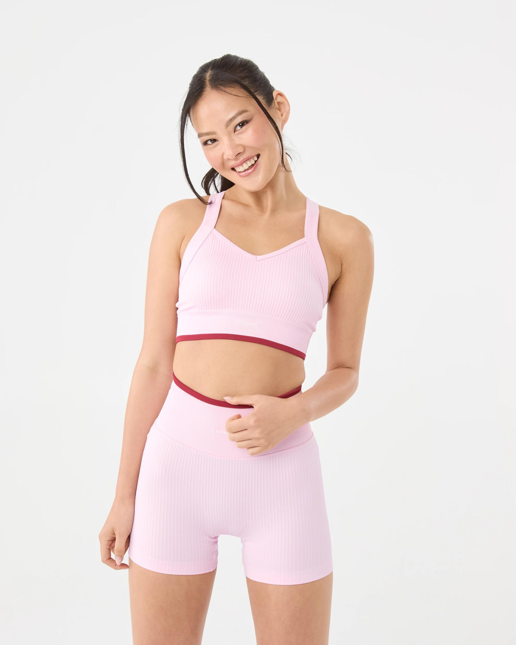 9 Everlast Womens Cross Back Seam Free Crop Top Fairy Flos, 9 of 9