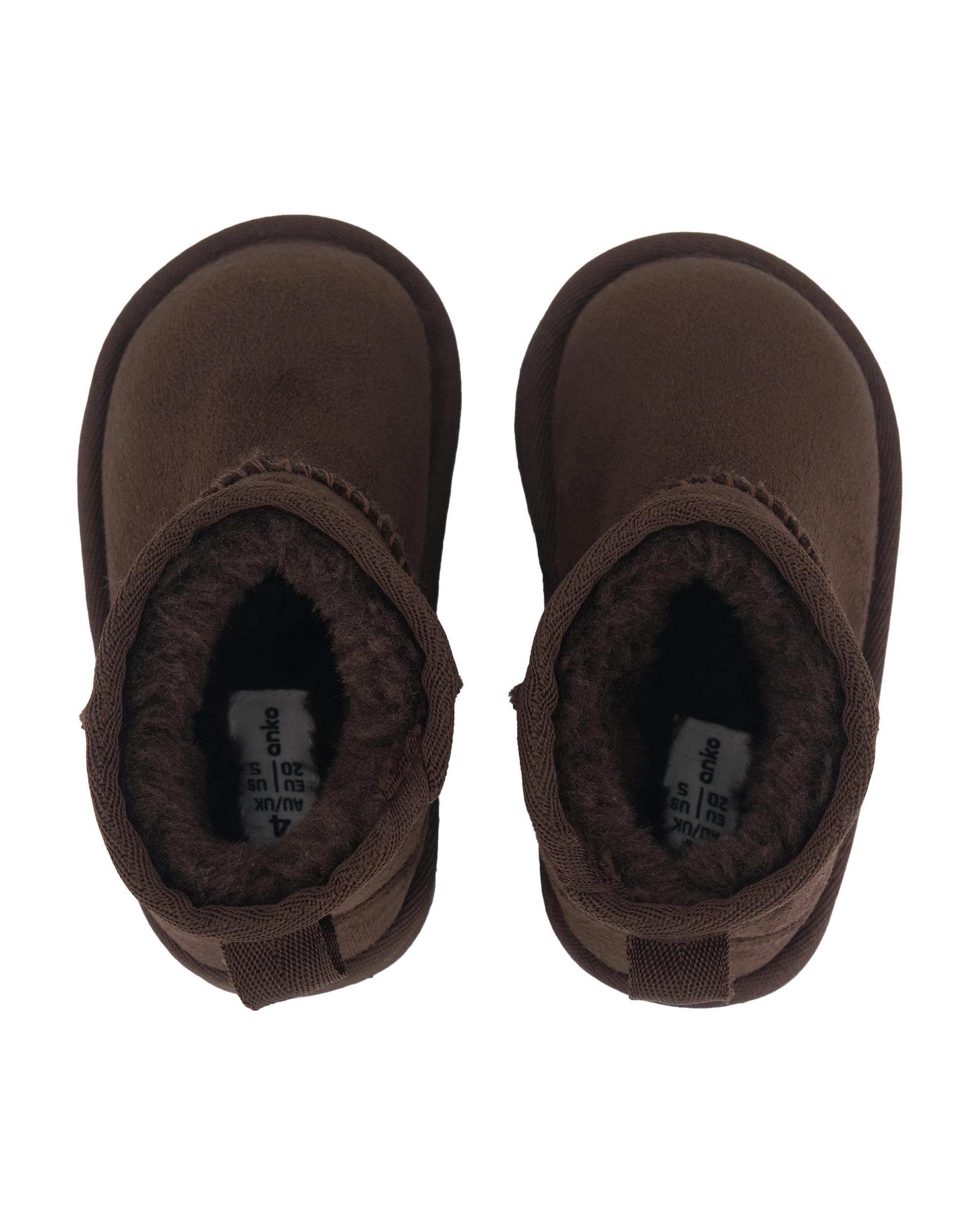 3 Baby Slipper Boots Chocolate, 3 of 4