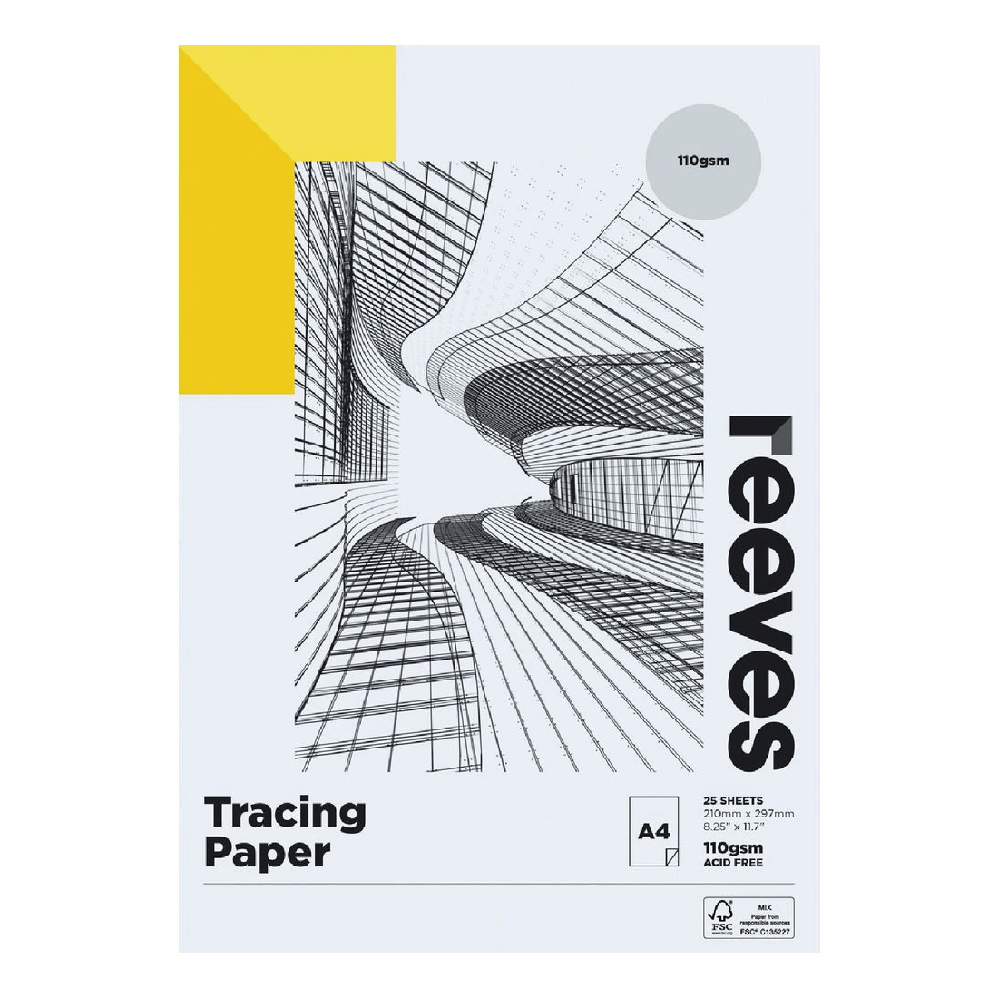 1 Reeves Tracing Pad 110gsm 25 Sheets A4, 1 of 1