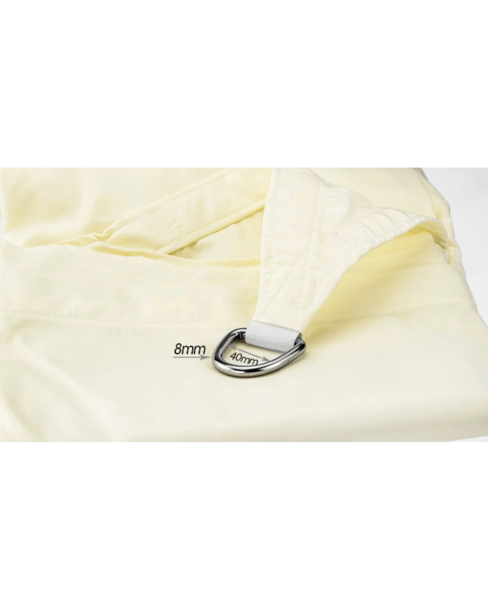 3 Wallaroo 2 x 4m Waterproof Outdoor Sun Shade Sail Canopy Cream Rectangle, 3 of 4