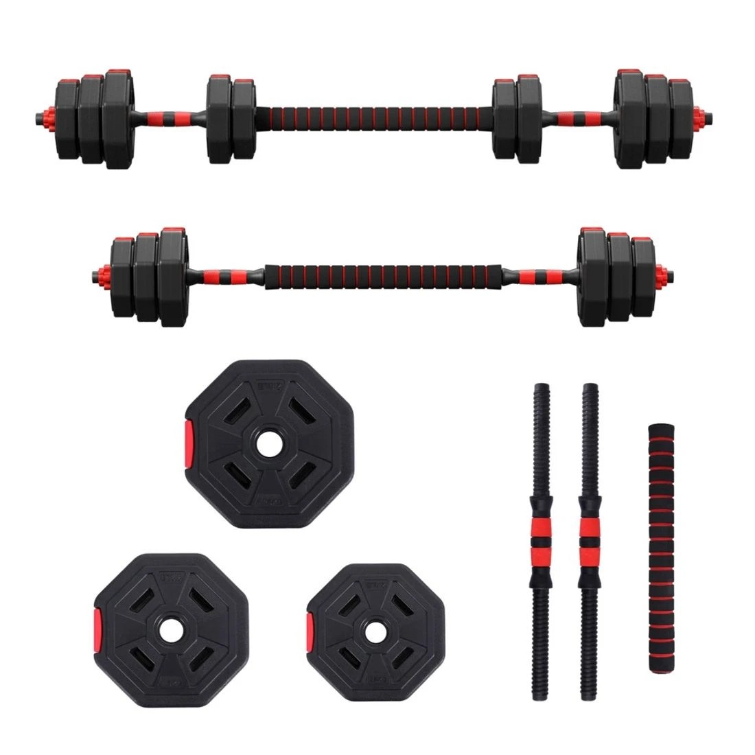3 Everfit 20kg Adjustable Dumbbell Barbell Set Weight Plates Home Workout - Multi, 3 of 6