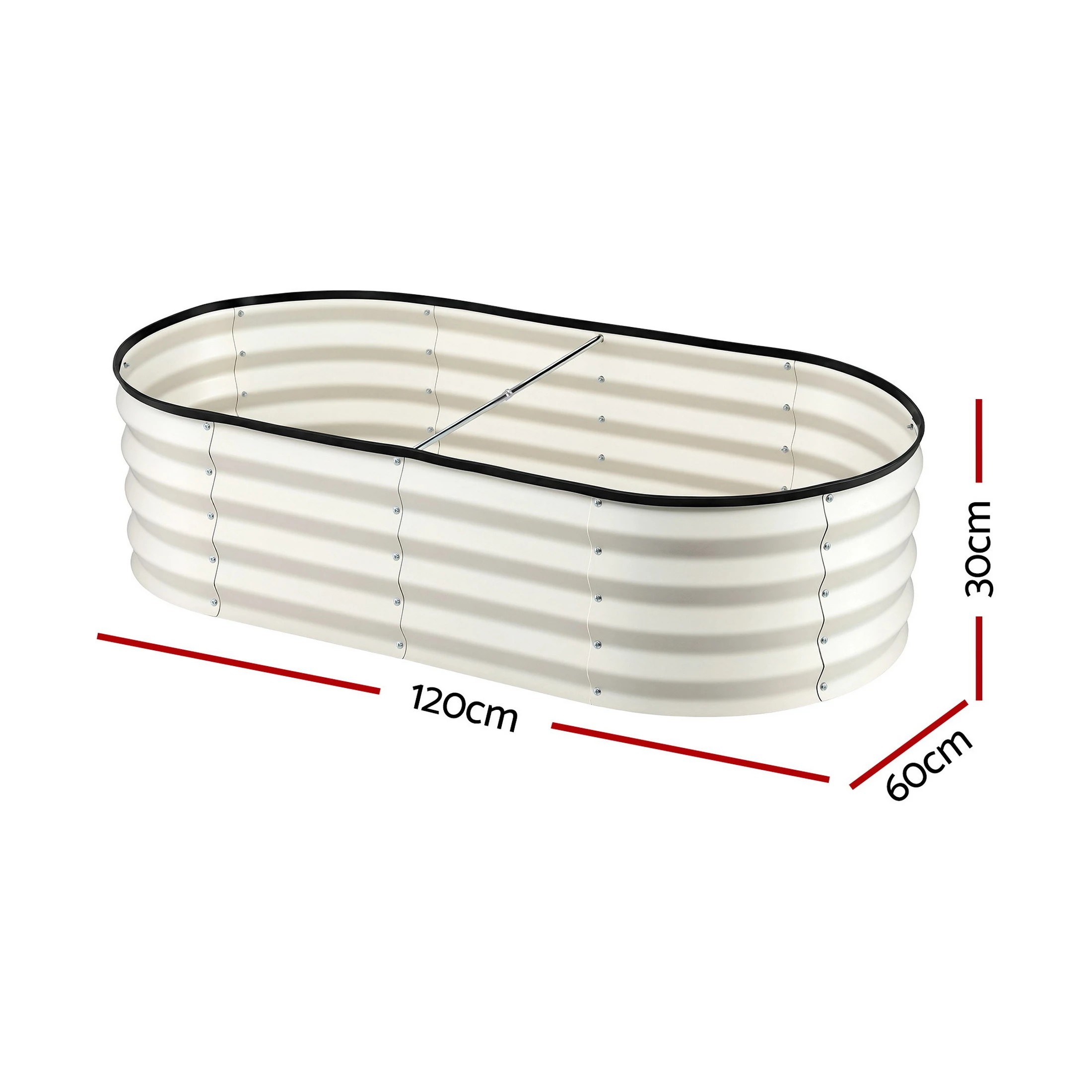 2 Green Fingers Raised Garden Bed 2 Pack Galvanised Planter Box Rust Resistant - White, 2 of 5