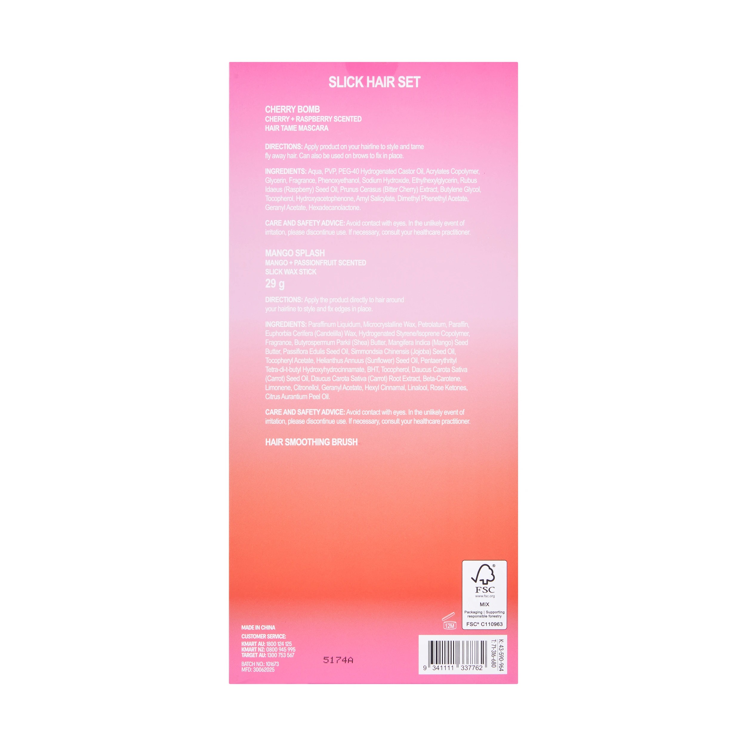 6 OXX Haircare Cherry Bomb Slick Hair Set, 6 of 6