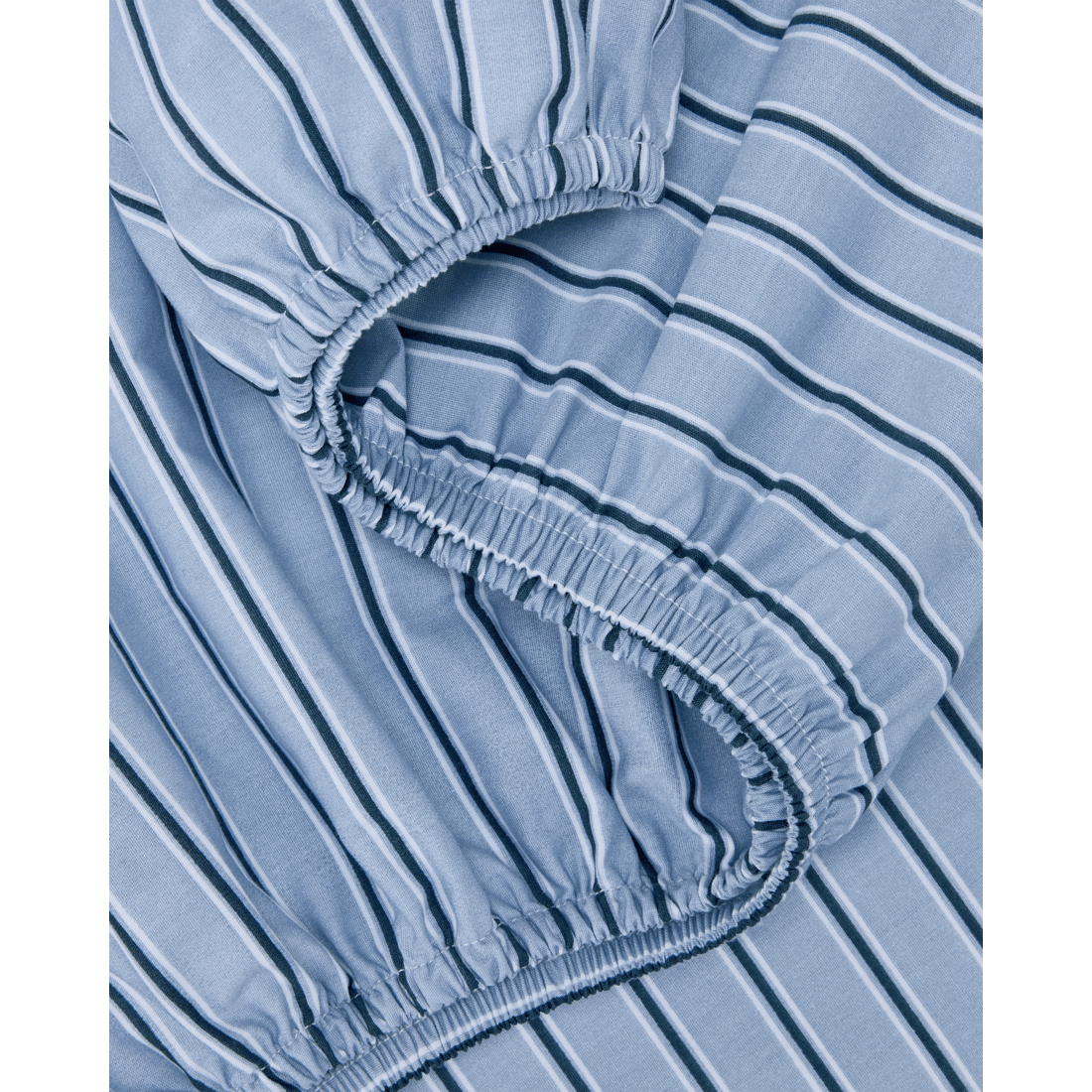 3 250 Thread Count Stripe Cotton Sheet Set - Double Bed, Blue, 3 of 7