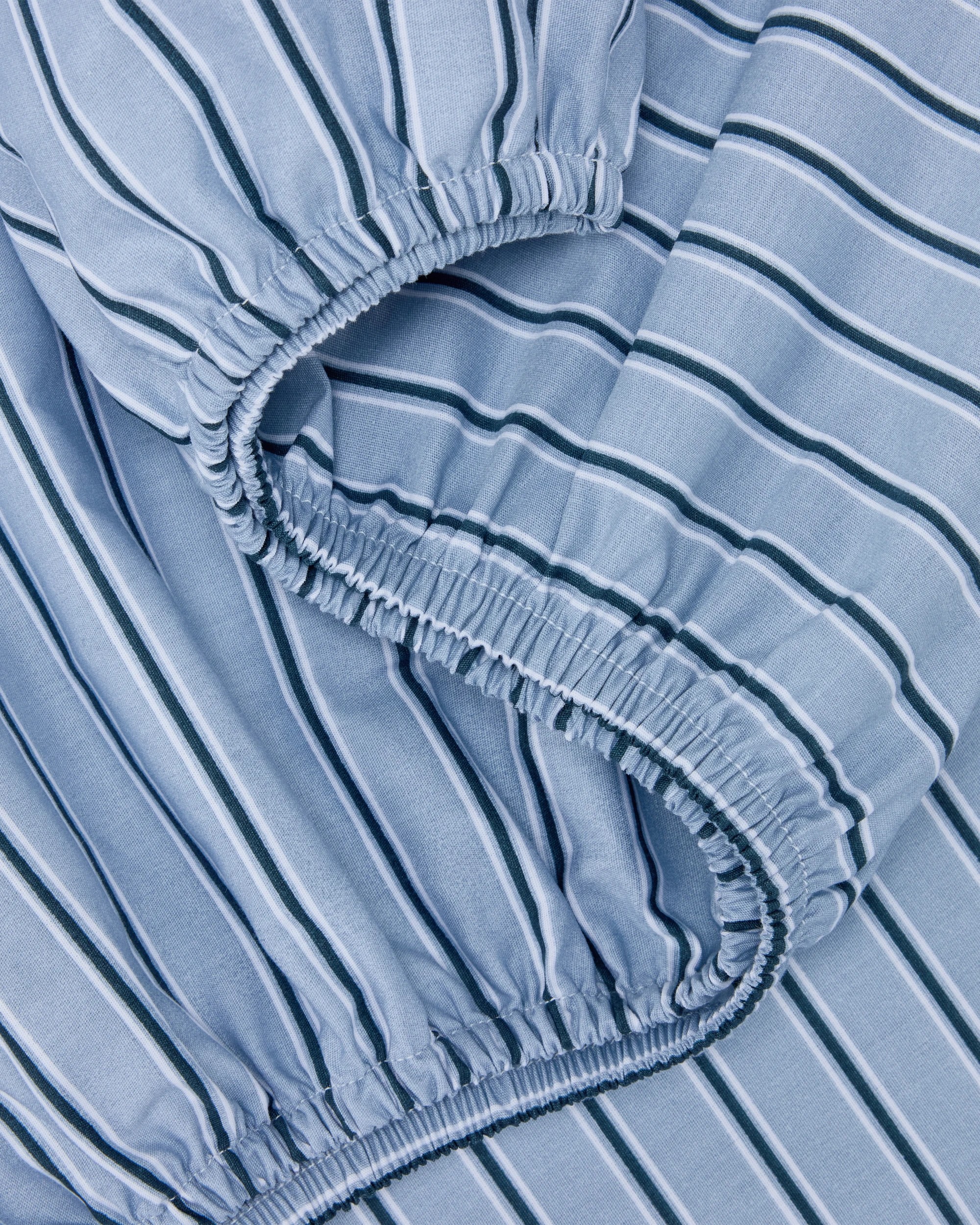 3 250 Thread Count Stripe Cotton Sheet Set - Double Bed, Blue, 3 of 7