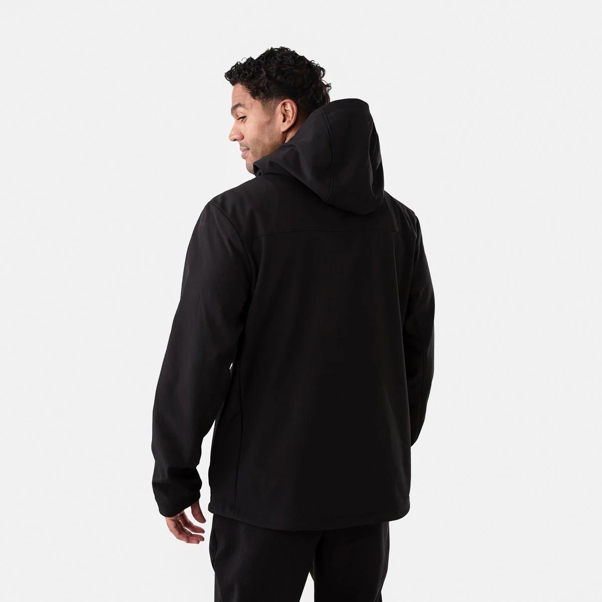 4 Active Mens Outdoor Bonded Shell Jacket Black, 4 of 7