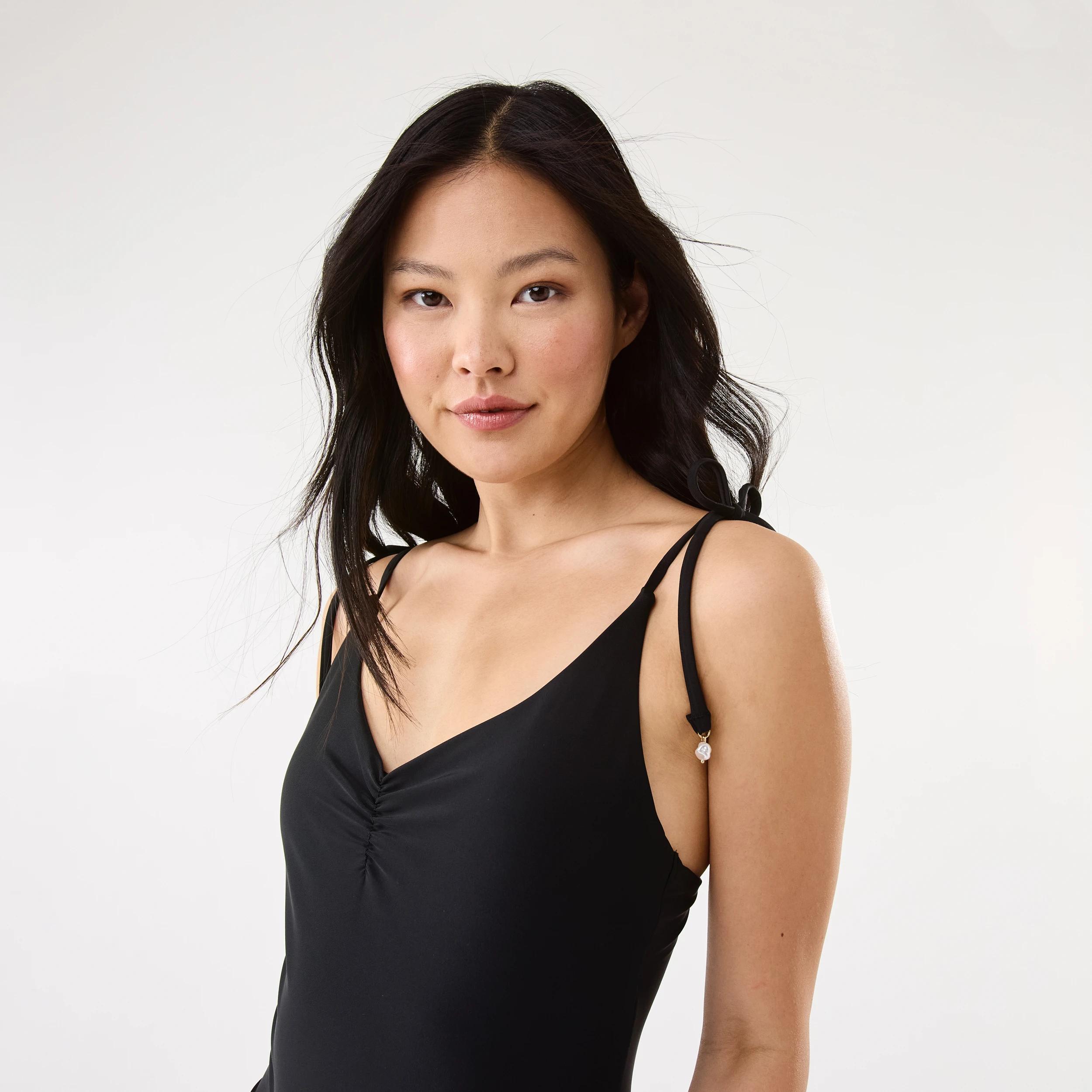 7 Ruched Cheeky One Piece Swimsuit Black, 7 of 10