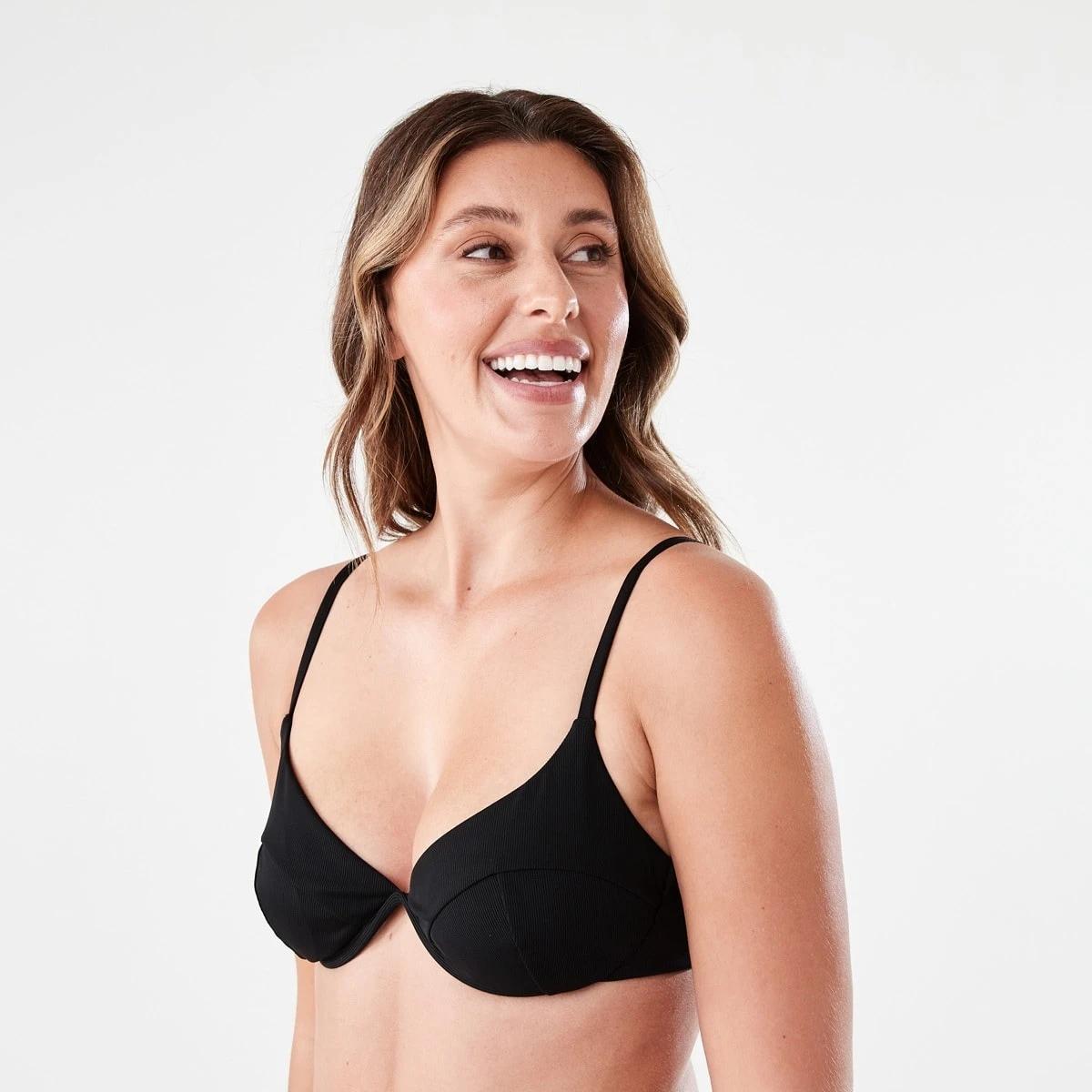 2 Underwire Balconette Ribbed Bra BLACK, 2 of 7
