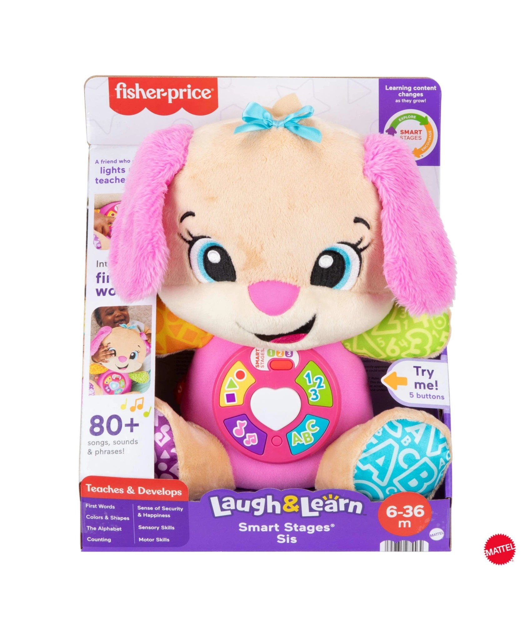 1 Fisher-Price Laugh & Learn Smart Stages Sis - Pink, 1 of 6
