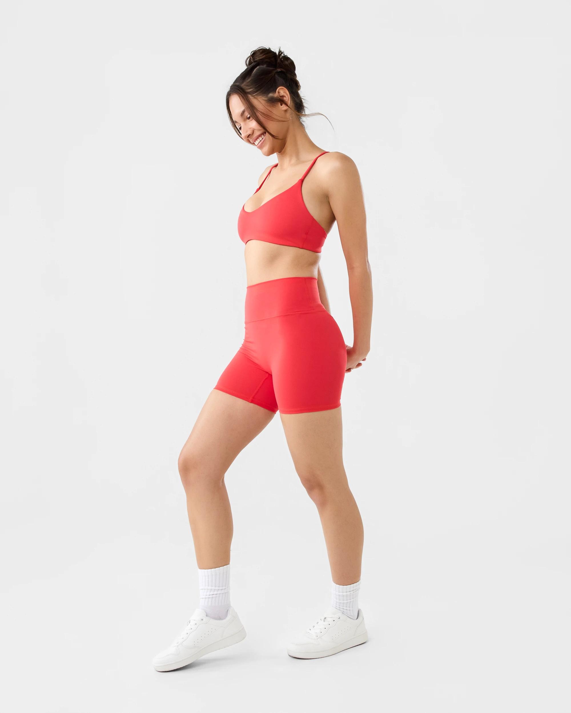 3 Active Womens Cloudform Light Macro Crop Top Tomato, 3 of 8