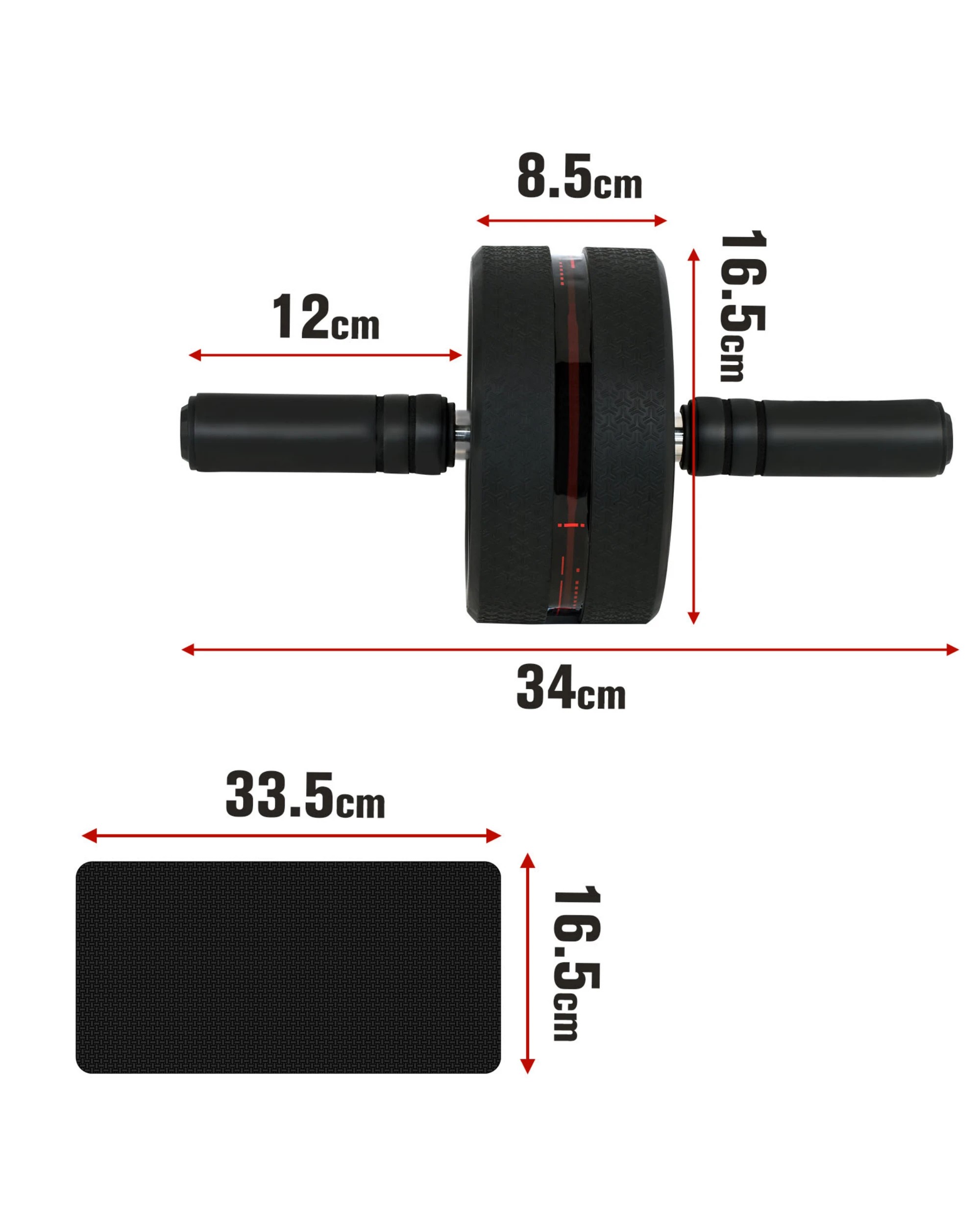 3 ADVWIN Abdominal Wheel Roller with Knee Pad, Fitness Equipment Ab Workout Machine Abdominal Wheel Exercise Equipment, 3 of 7