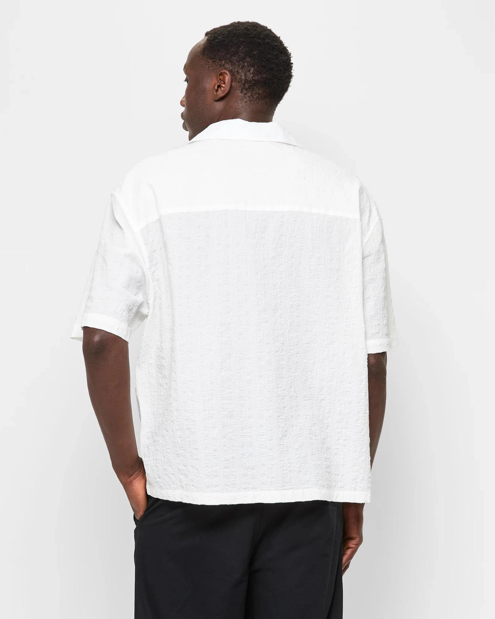 4 Short Sleeve Textured Shirt - Commons WHITE, 4 of 5