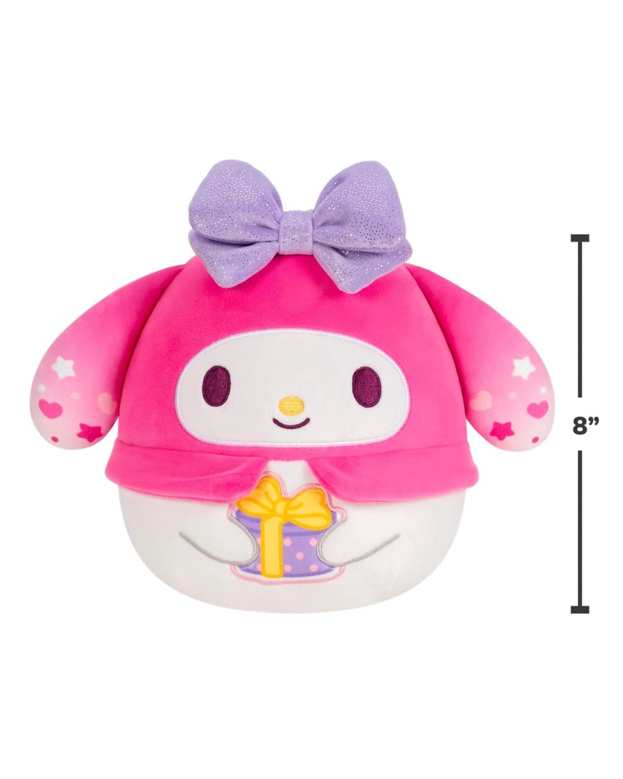 4 Squishmallows Sanrio My Melody 50th Anniversary My Melody with Present 8 inch Plush, 4 of 5