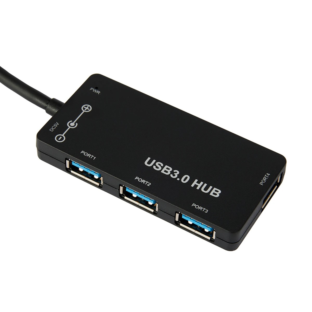 2 4 Port USB 3.0 Hub - Black, 2 of 5