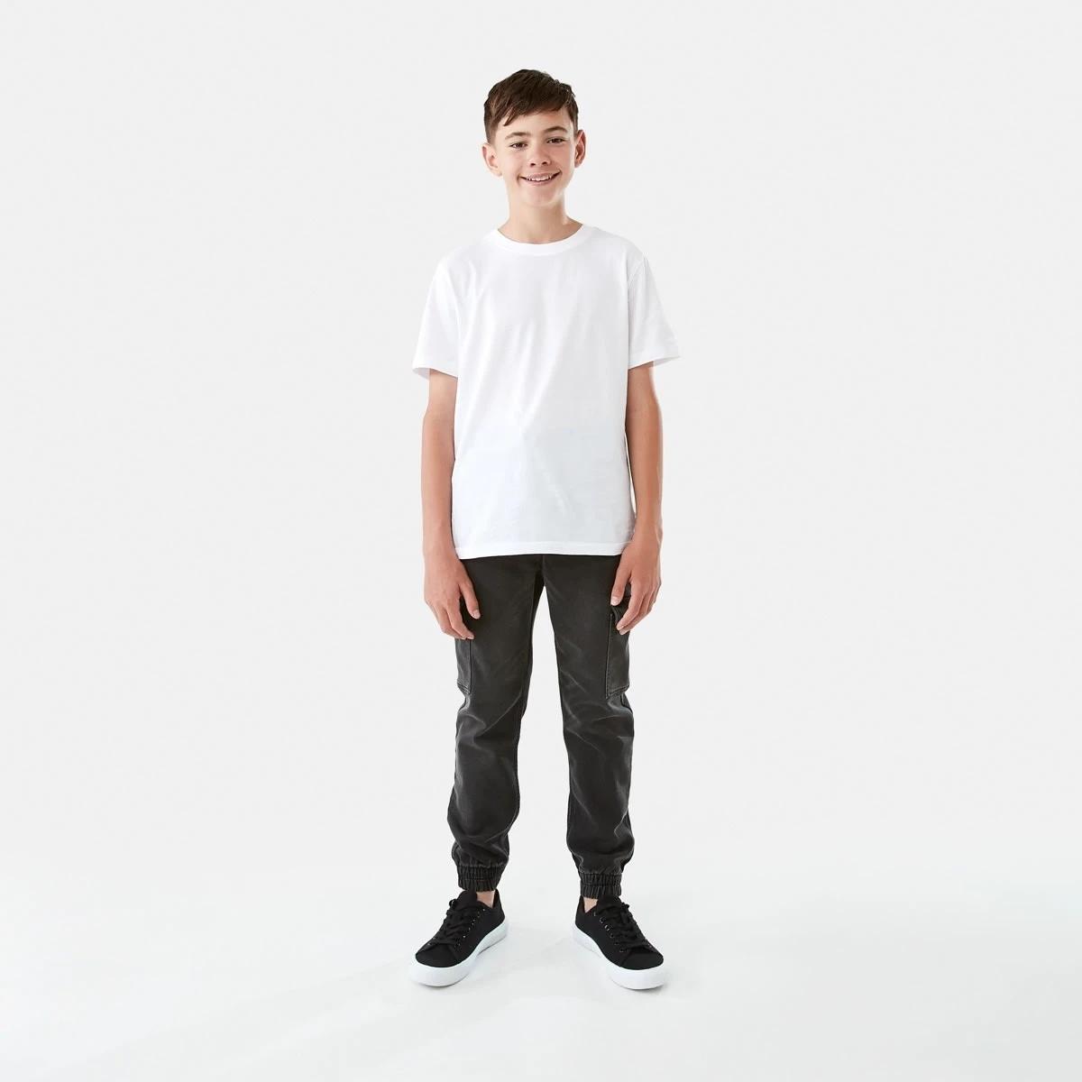 6 Denim Cargo Joggers Black Wash, 6 of 9