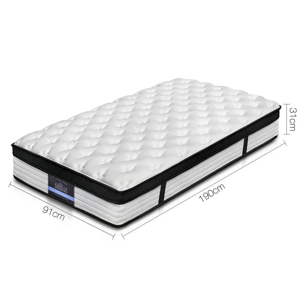 2 Giselle Bedding 31cm Mattress Euro Top Single - Multi, 2 of 10