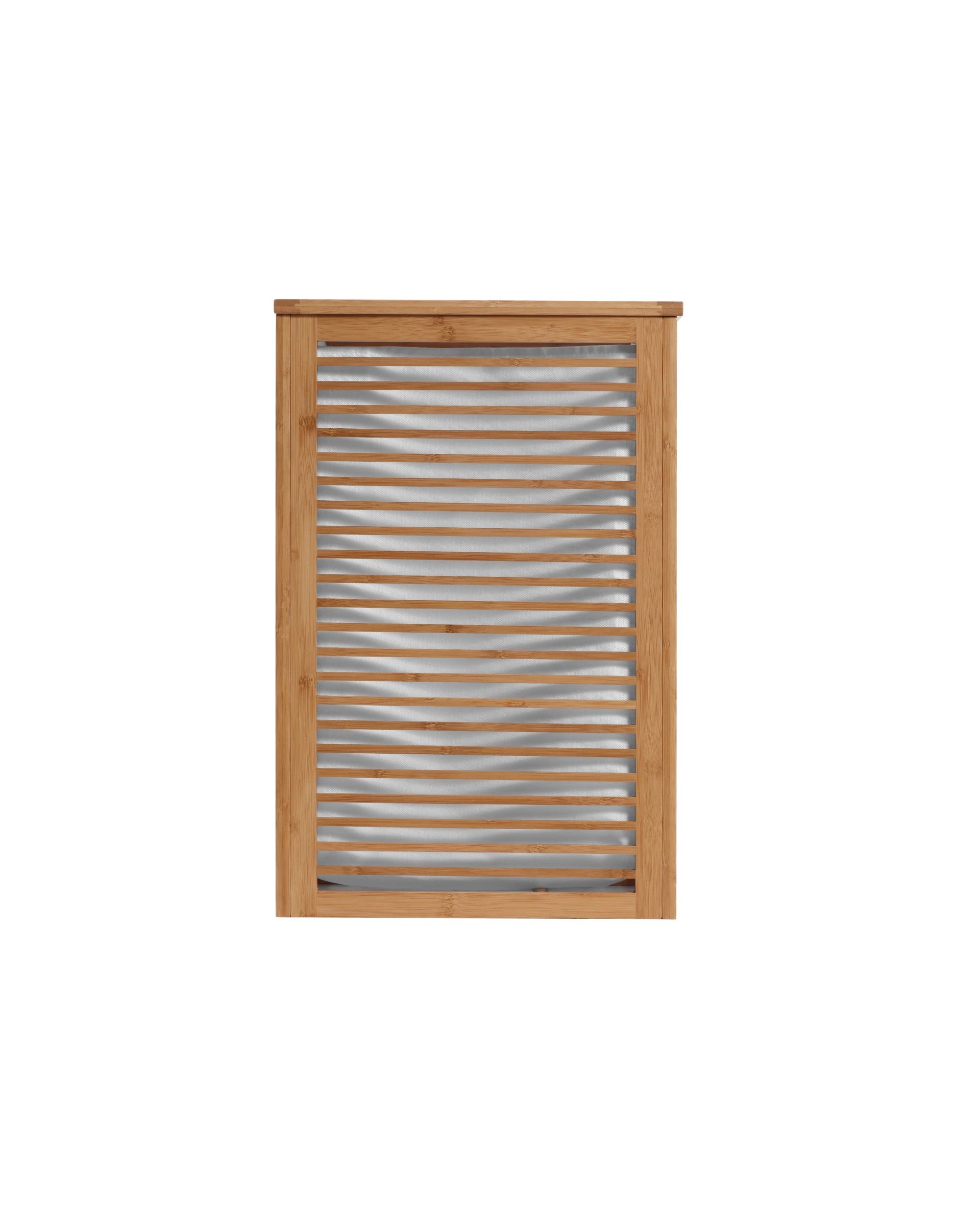 4 Sherwood Home Foldable Bamboo Laundry with Lid Large 38.8x38.8x58cm - Natural, 4 of 8