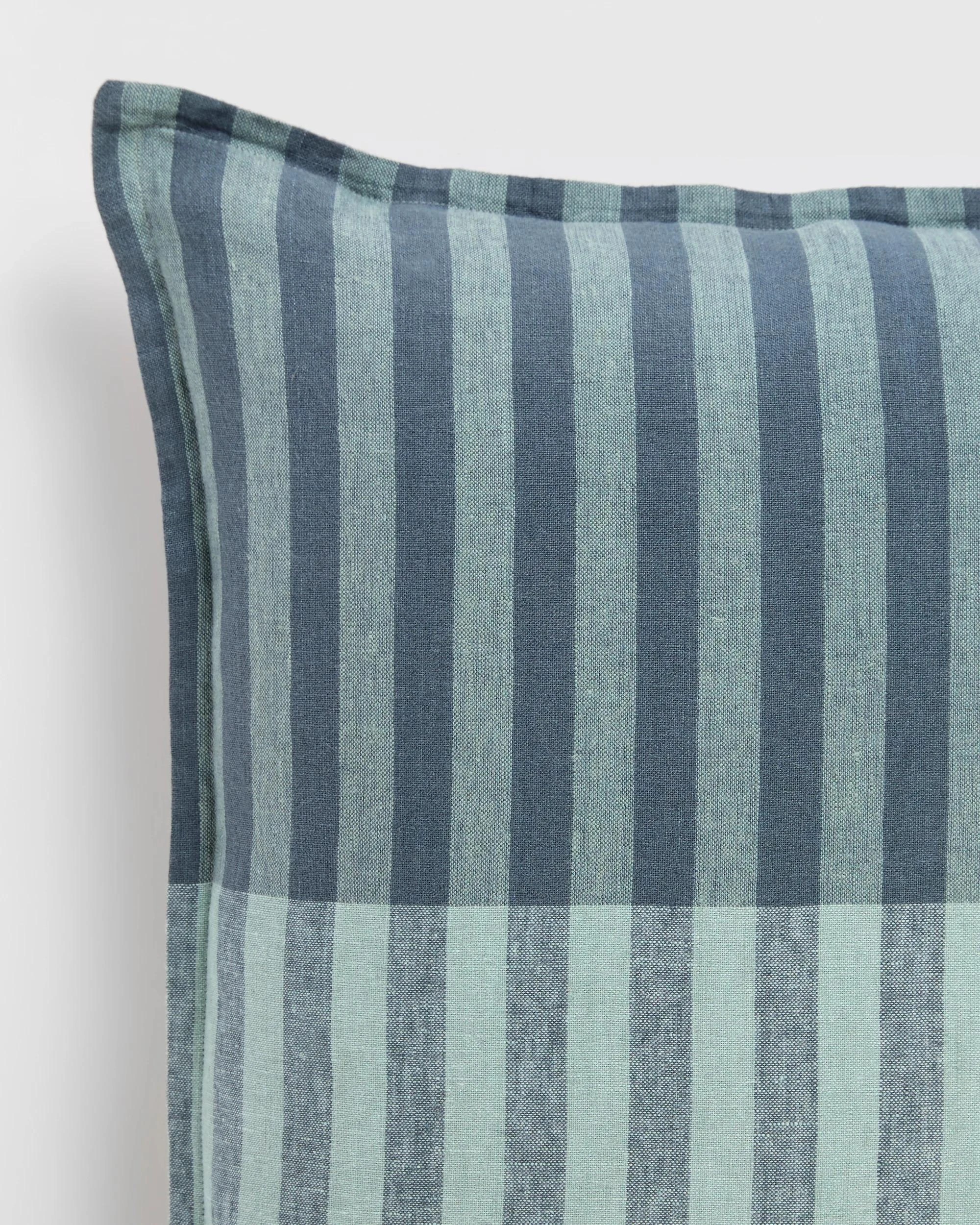 3 Target Two Tone Stripe Linen Stripe Cushion - Stormy Sea - Green, 3 of 3