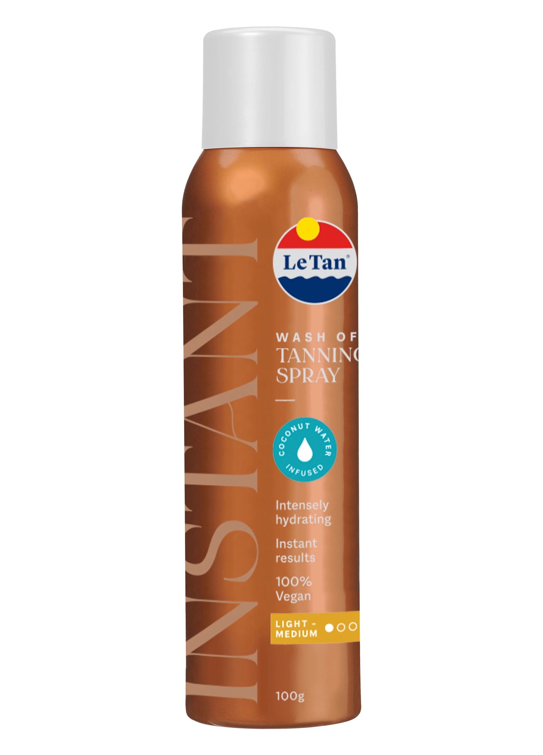 1 Le Tan Wash Off Tanning Spray 100g - Light to Medium, 1 of 2