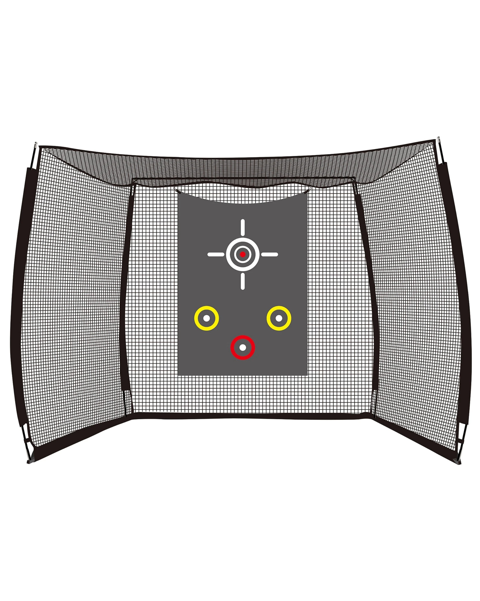 2 Advwin 10 x 8ft Golf Hitting Net with Impact Screen & Target Cloth for Indoor & Backyard - Black, 2 of 6