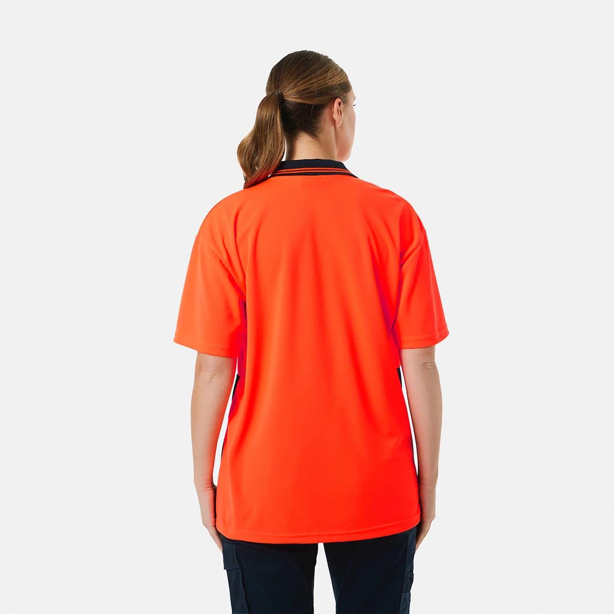 6 Workwear Hi-Visibility Short Sleeve Polo Shirt SAFETY ORANGE, 6 of 10