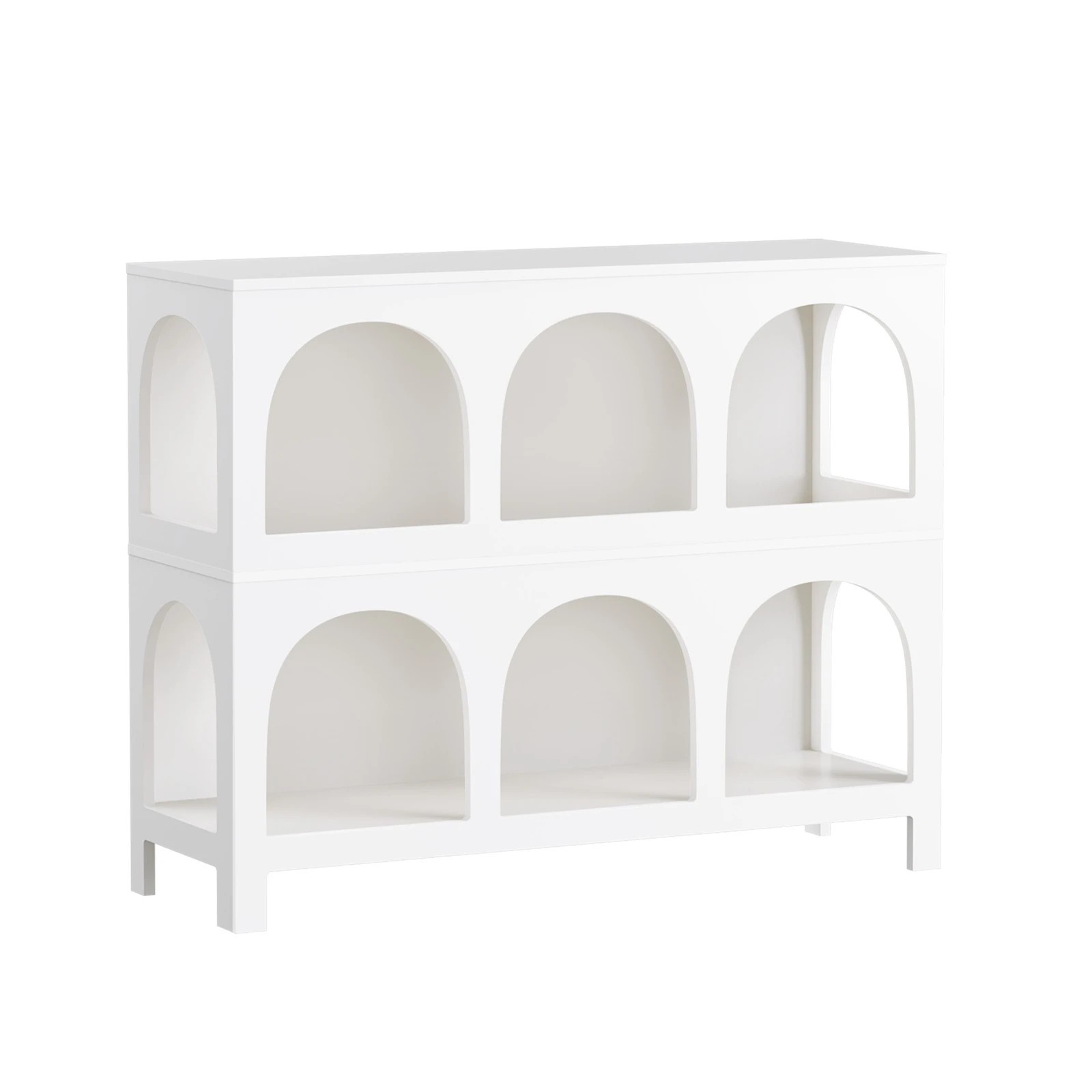 5 Oikiture Shelving Unit Display Shelf Storage Stand Bookcase Bookshelf
 - White, 5 of 10