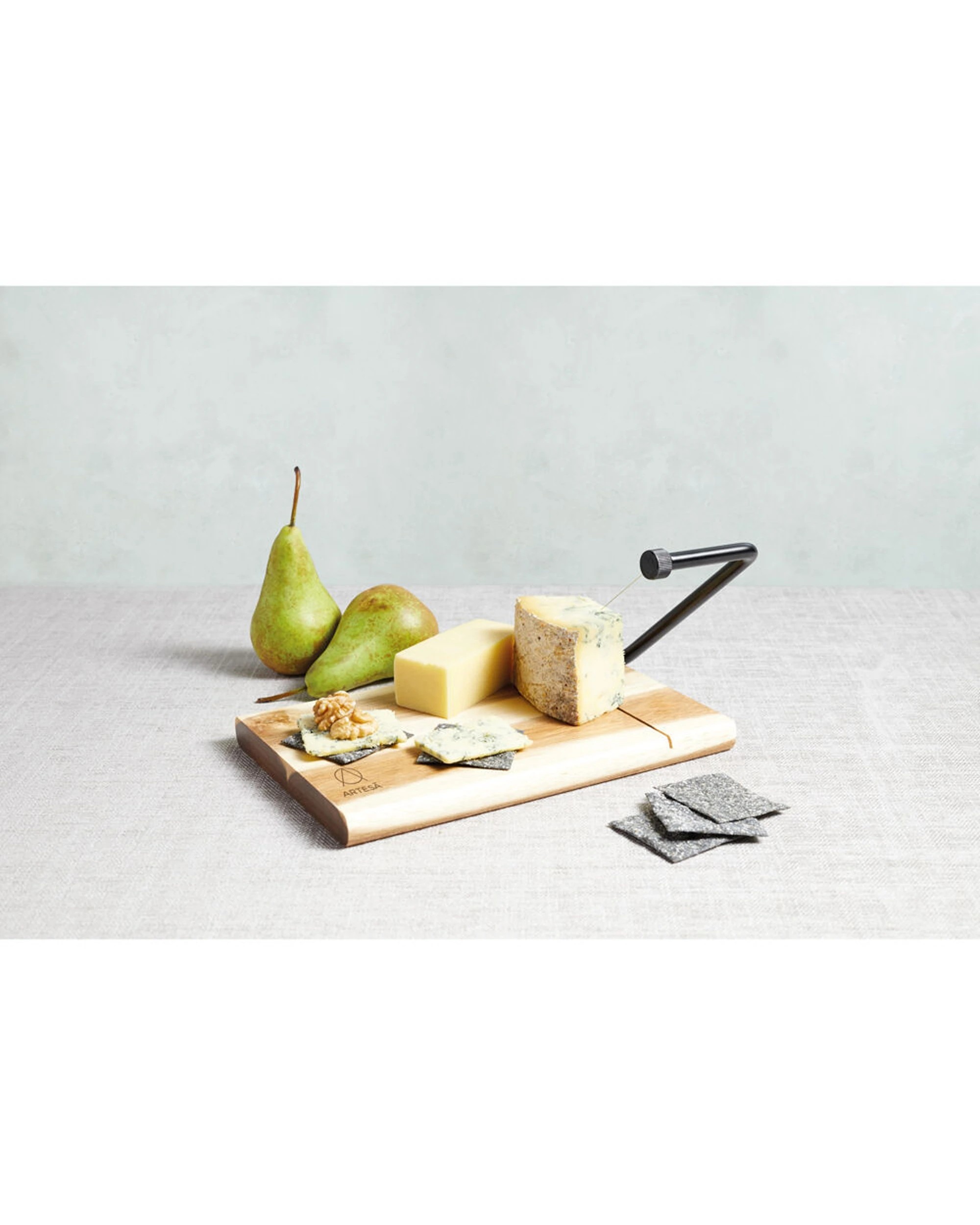 4 Artesa 2PK Traditional Wire Cheese Slicer With Wooden Board For Entertaining - Natural, 4 of 5