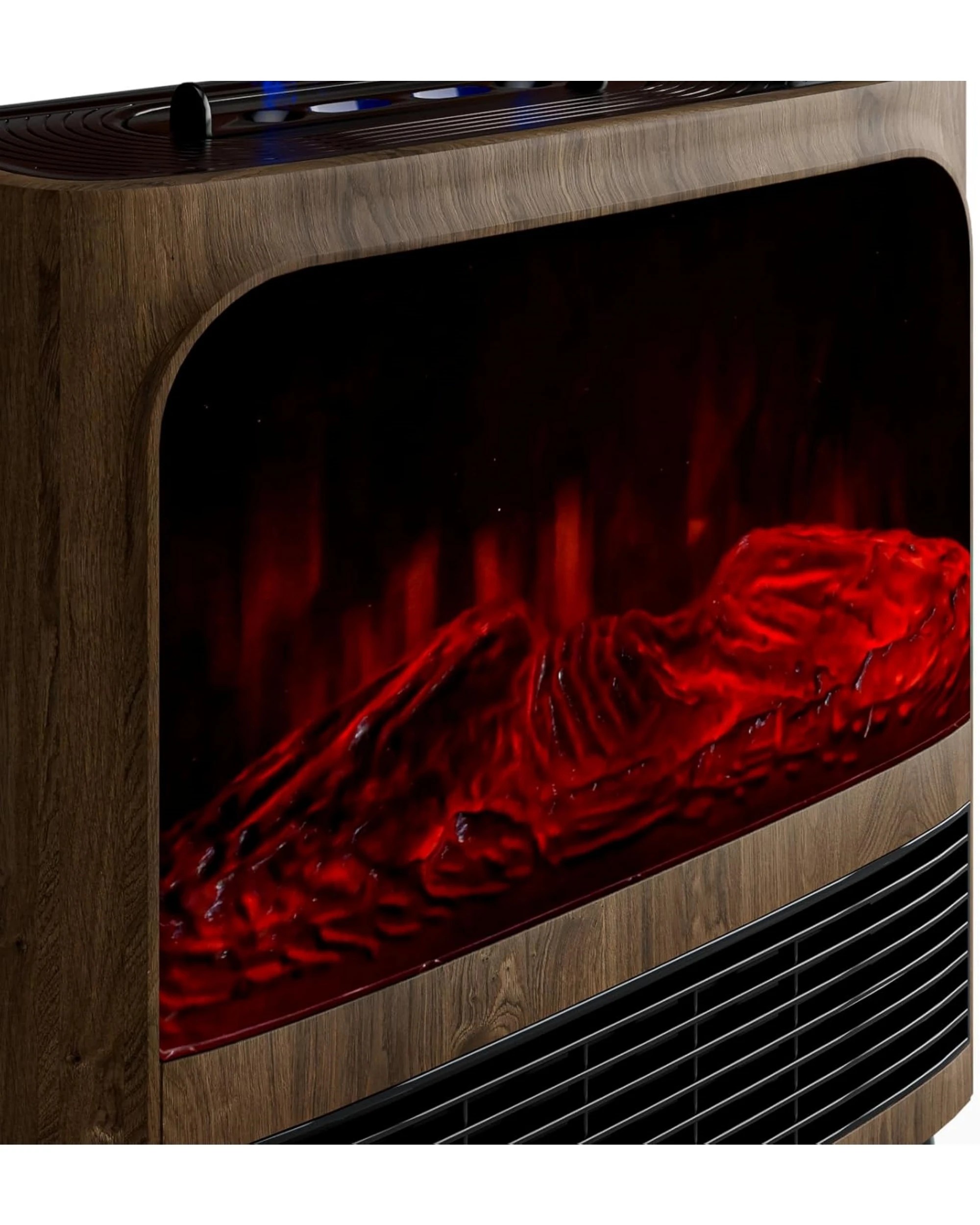 6 Advwin Space Heater Electric Fireplace with Humidifier 3D Realistic Flame 12H Timer 3 Speeds, 6 of 6