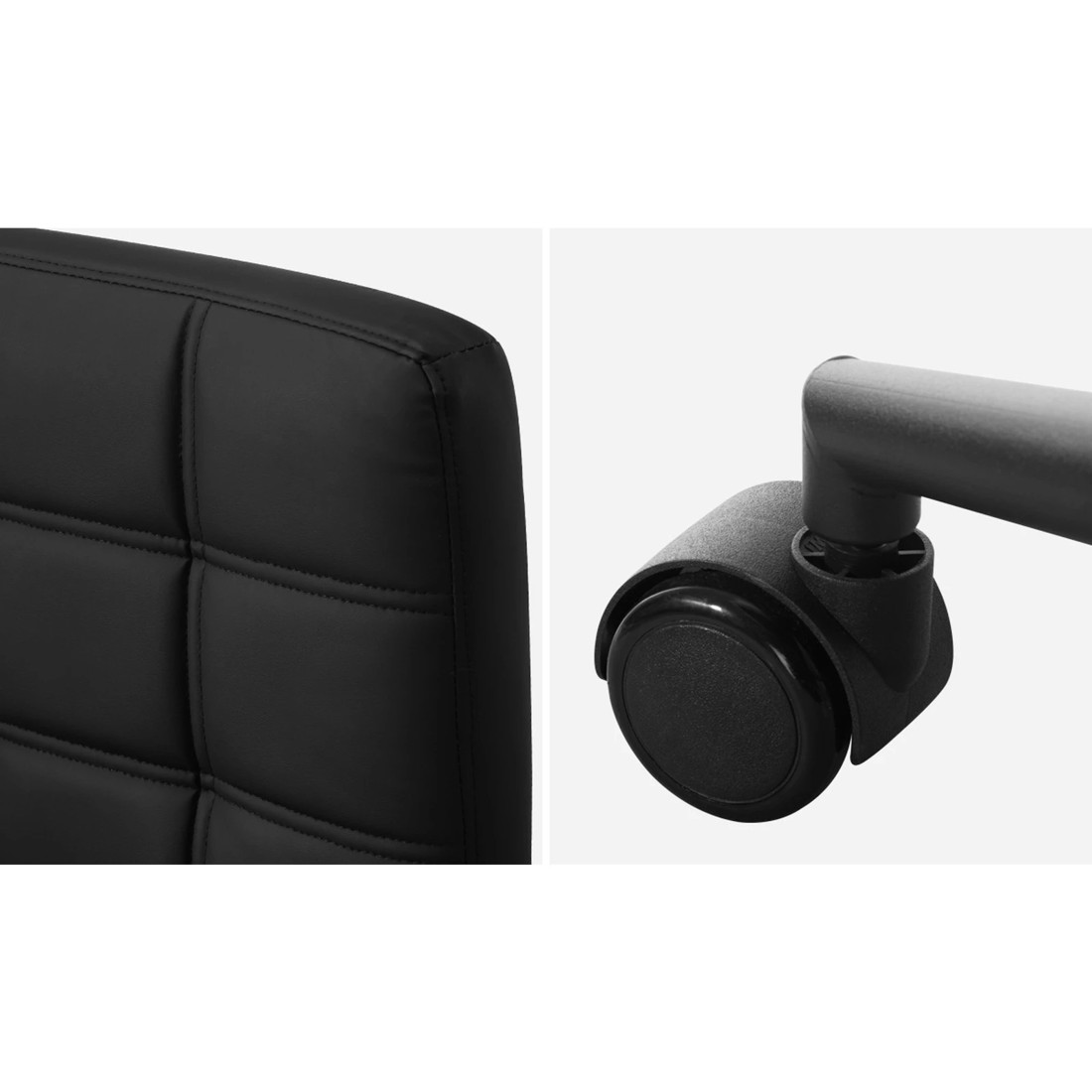 5 Oikiture Armless Office Desk Chair Faux Leather
 - Black, 5 of 9