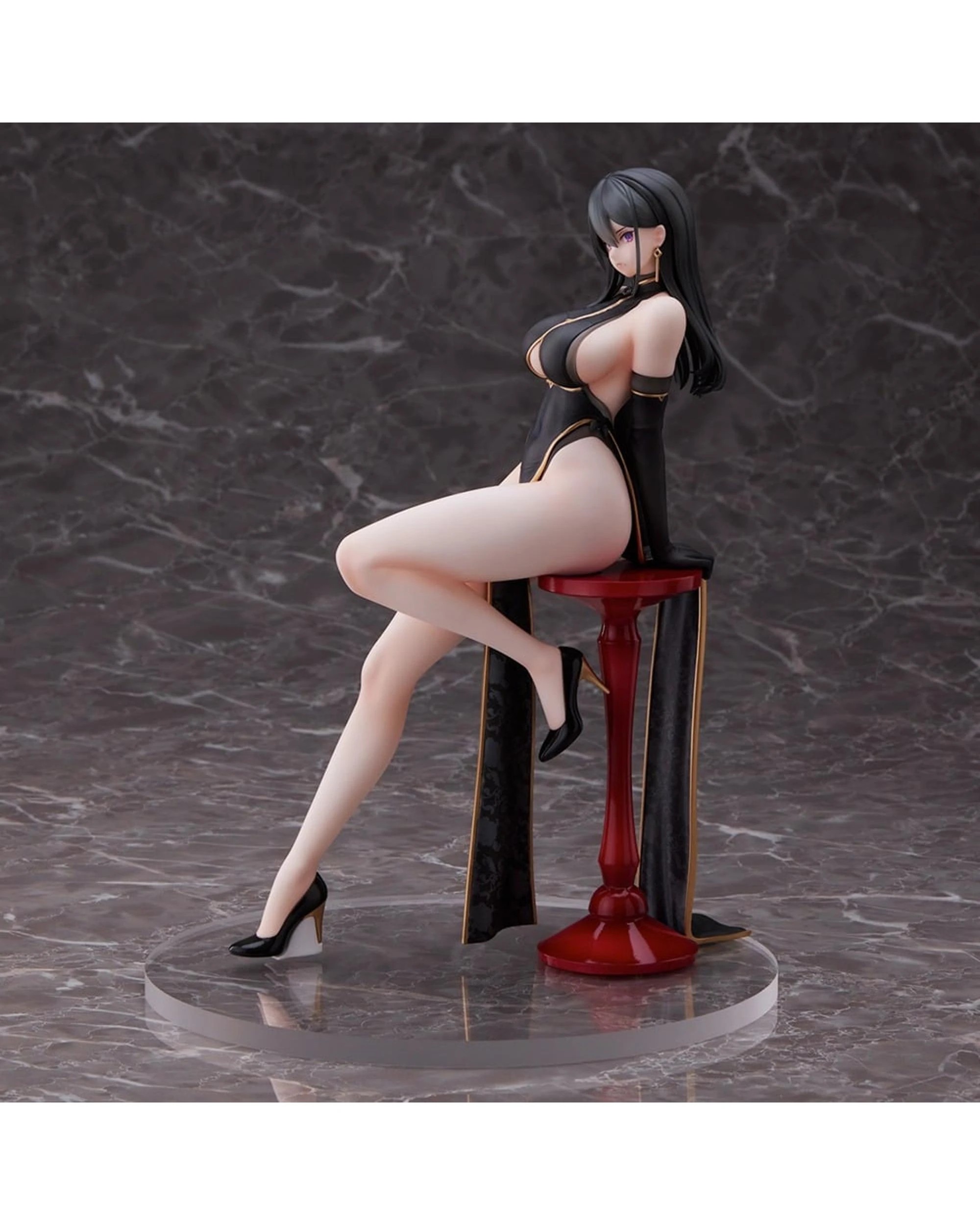 3 Hayabusa Illustration Black China Dress-Chan Figure, 3 of 10