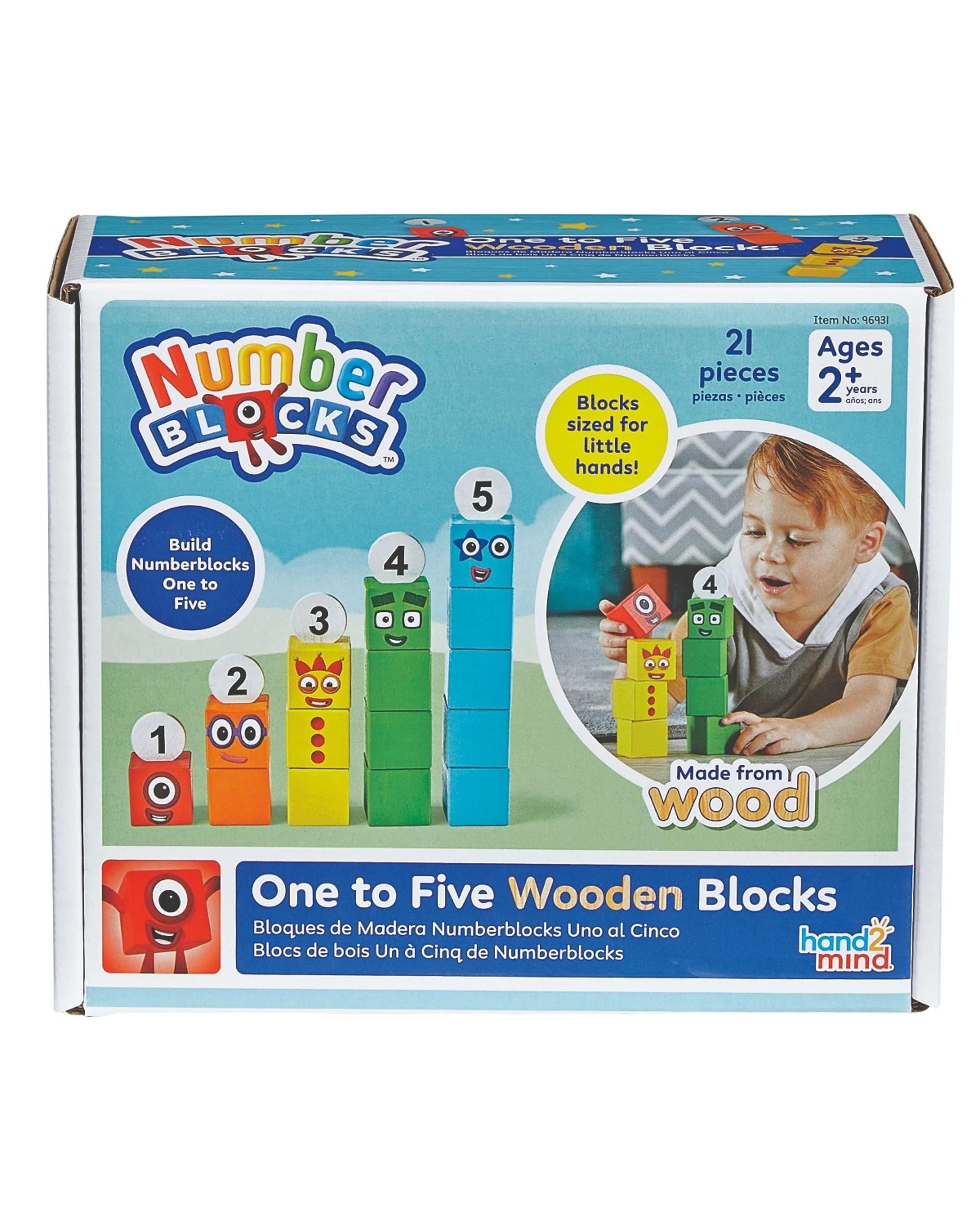 5 Numberblocks One to Five Wooden Blocks Set, 5 of 6