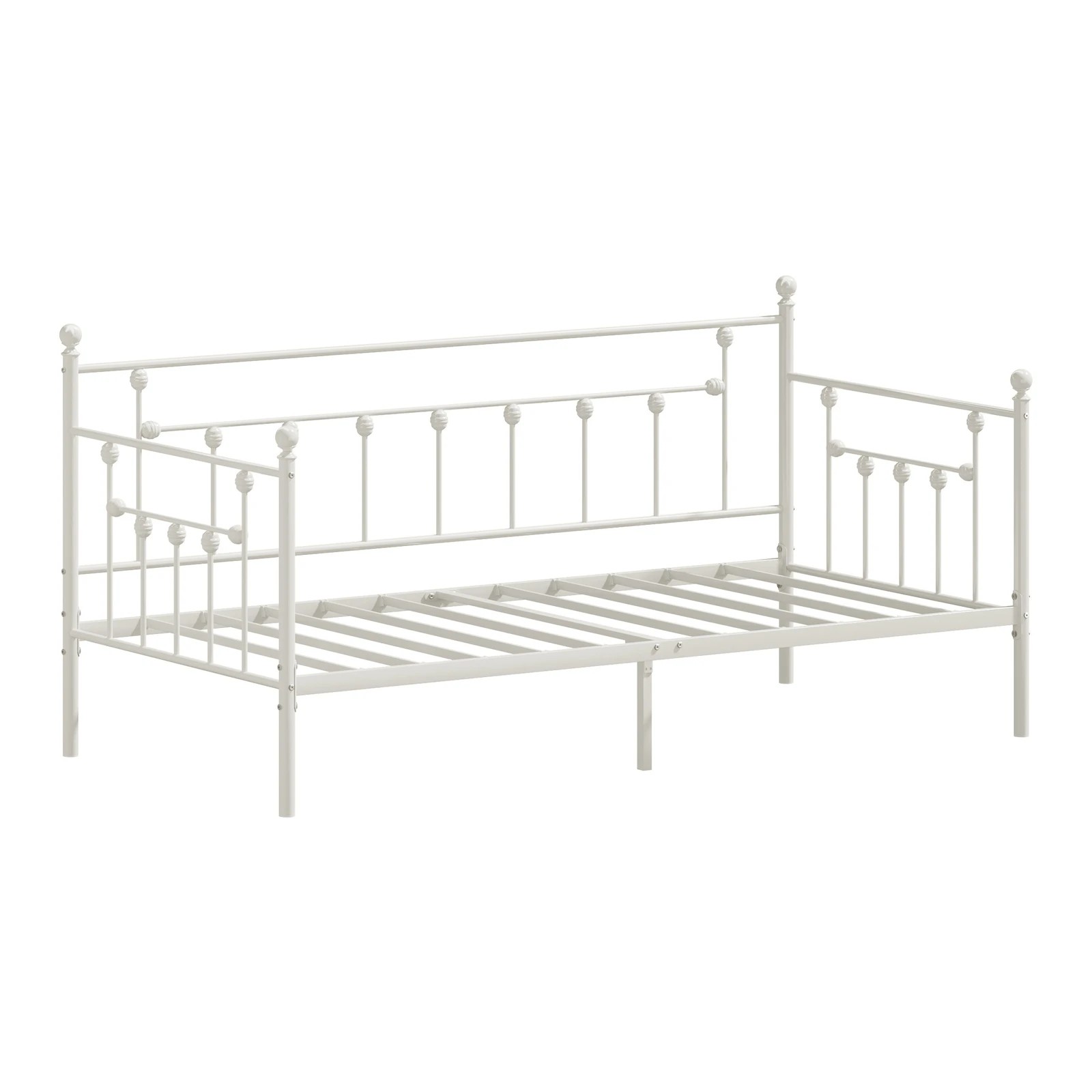 6 Oikiture Metal Daybed Frame Single Size Steel Slat Support Sofa Bed - Beige, 6 of 7