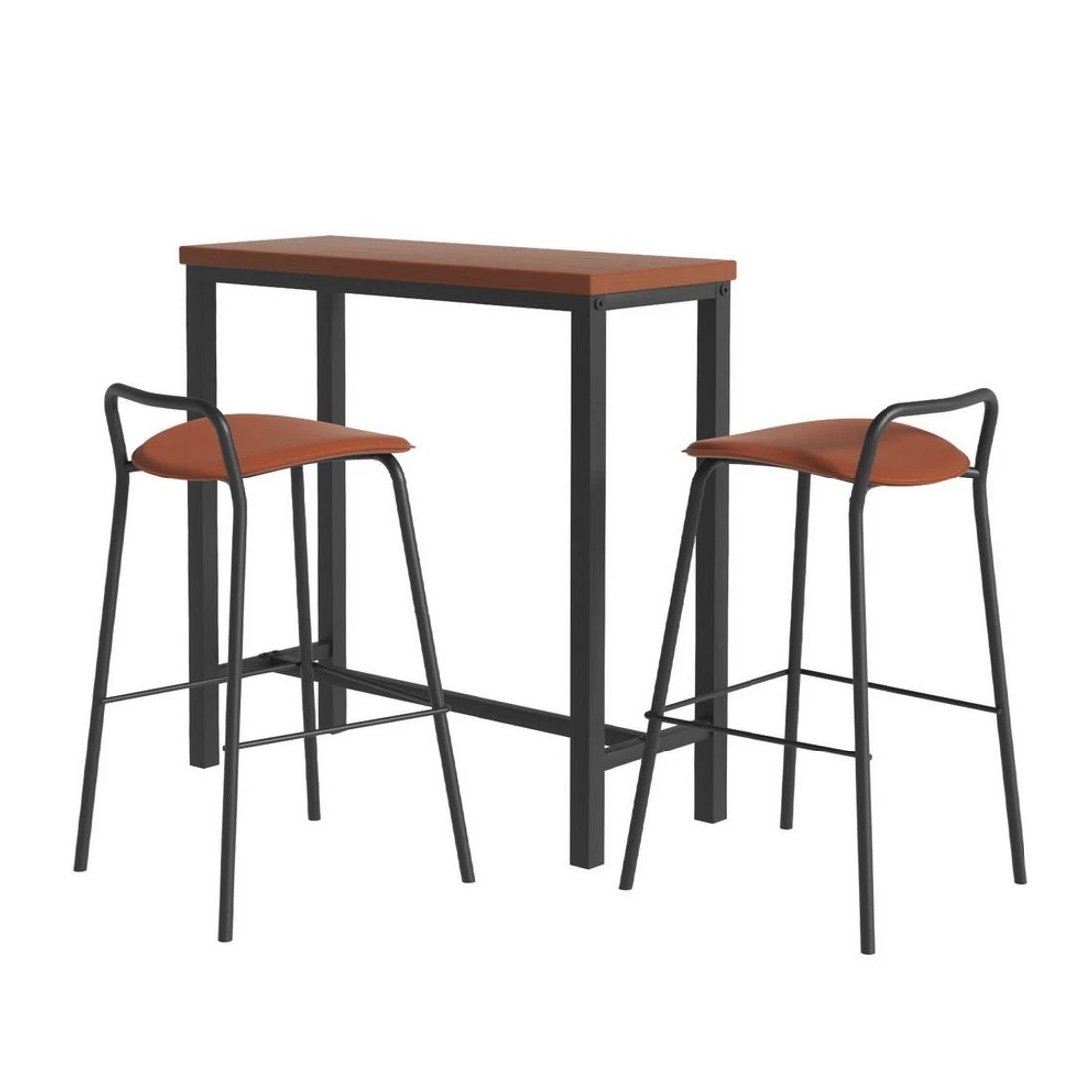 1 Artiss Bar Table and Stools Set Dining Desk Kitchen Chairs Cafe Pub - Multi, 1 of 8