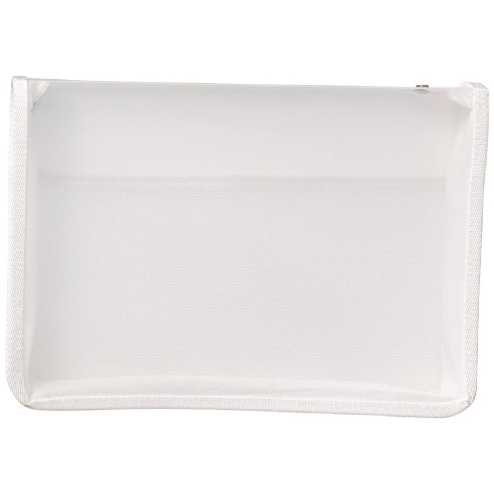 1 Ausinc A4 Zipped Document Folder Clear, 1 of 7