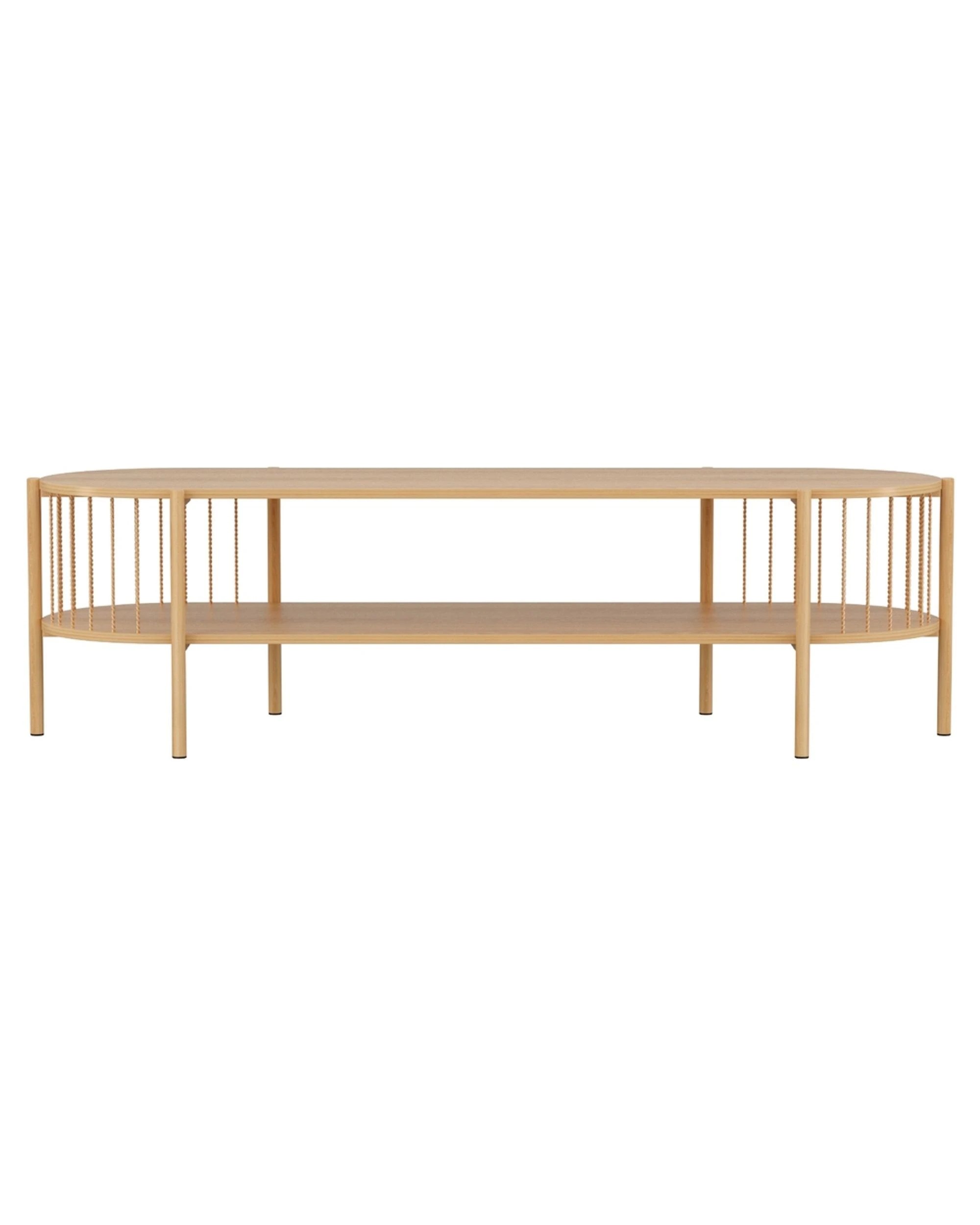 2 Artiss Tv Unit Entertainment Unit Storage Shelf 148cm
 - Brown, 2 of 2