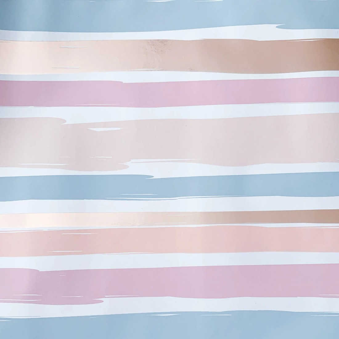 2 Hallmark Gift Wrap Roll - Pastel and Metallic Rose Gold Stripes, 2 of 3